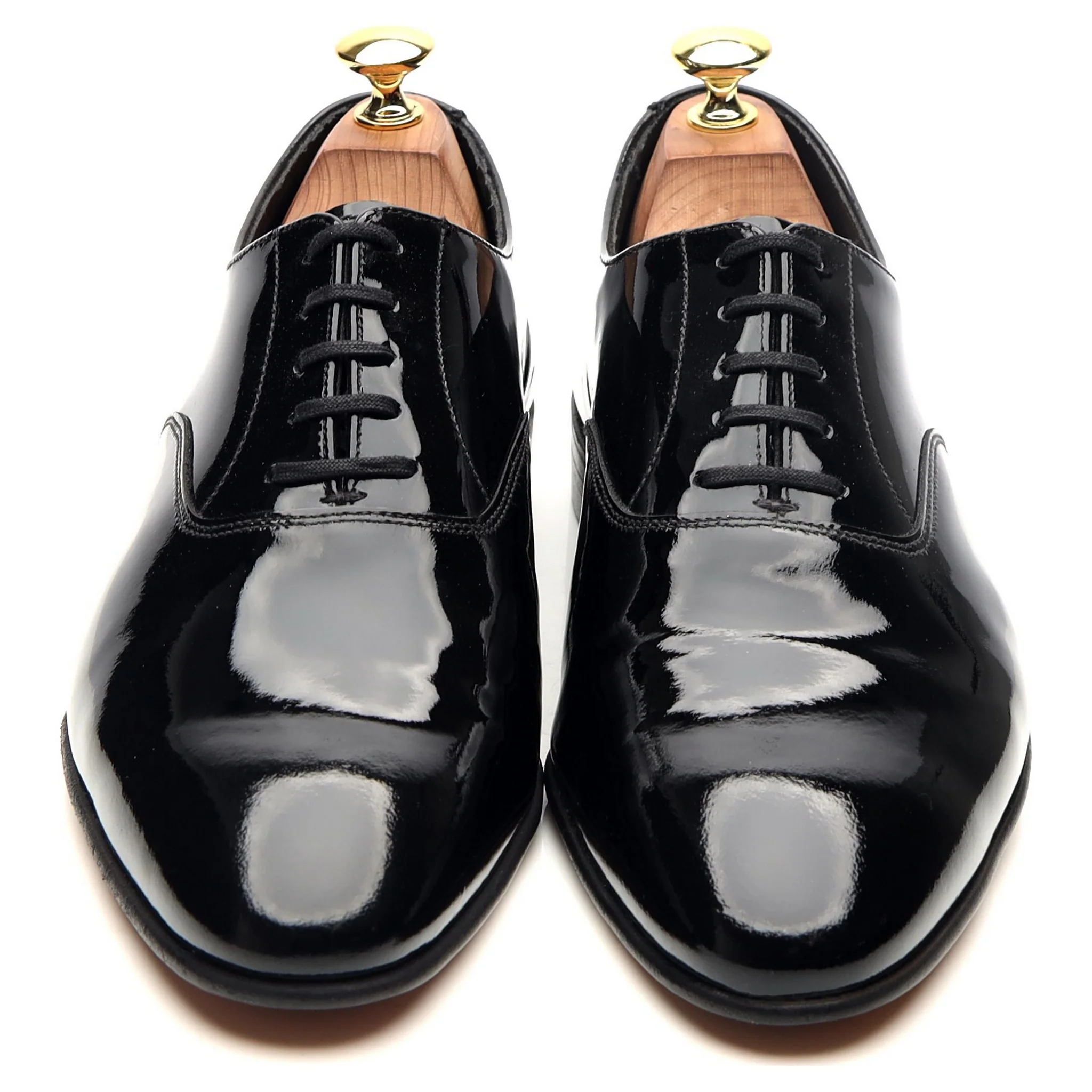 'Cheam' Black Patent Leather Oxford UK 8 E - Image 9