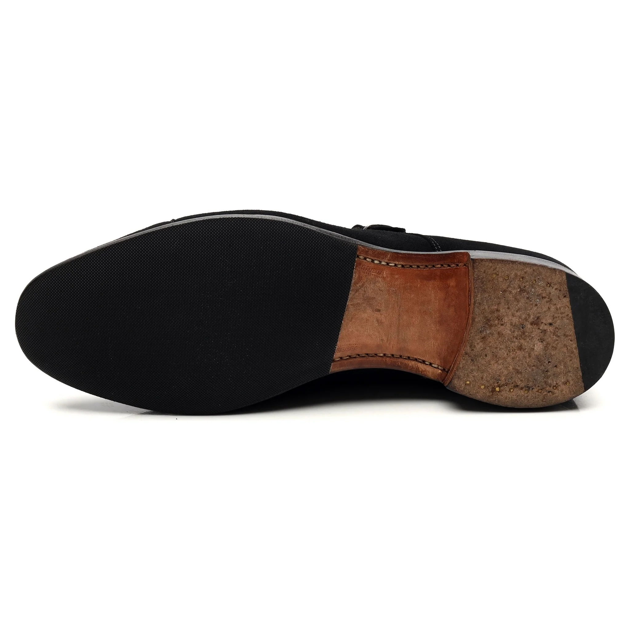 Women's 'Emily' Black Suede Double Monk Strap UK 6.5 D - Image 10