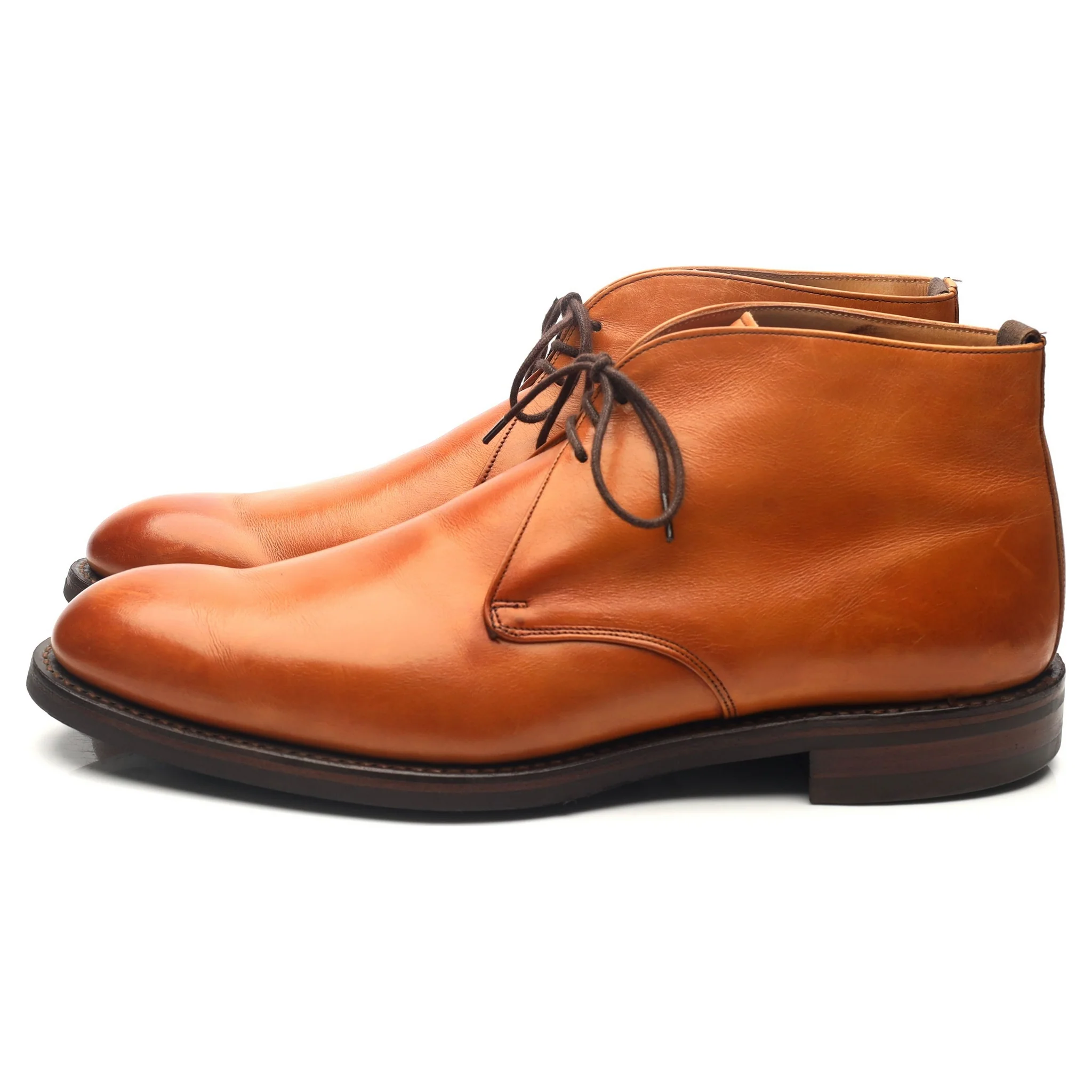 'Jackie III' Tan Brown Leather Chukka Boots UK 10 F - Image 2