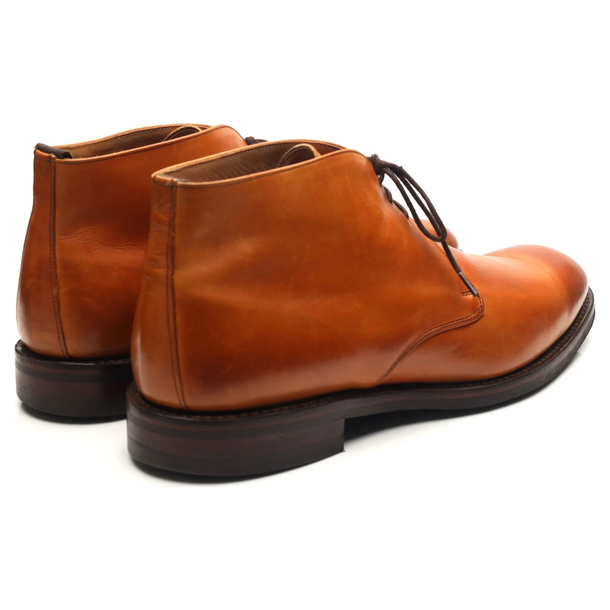'Jackie III' Tan Brown Leather Chukka Boots UK 10 F - Image 6