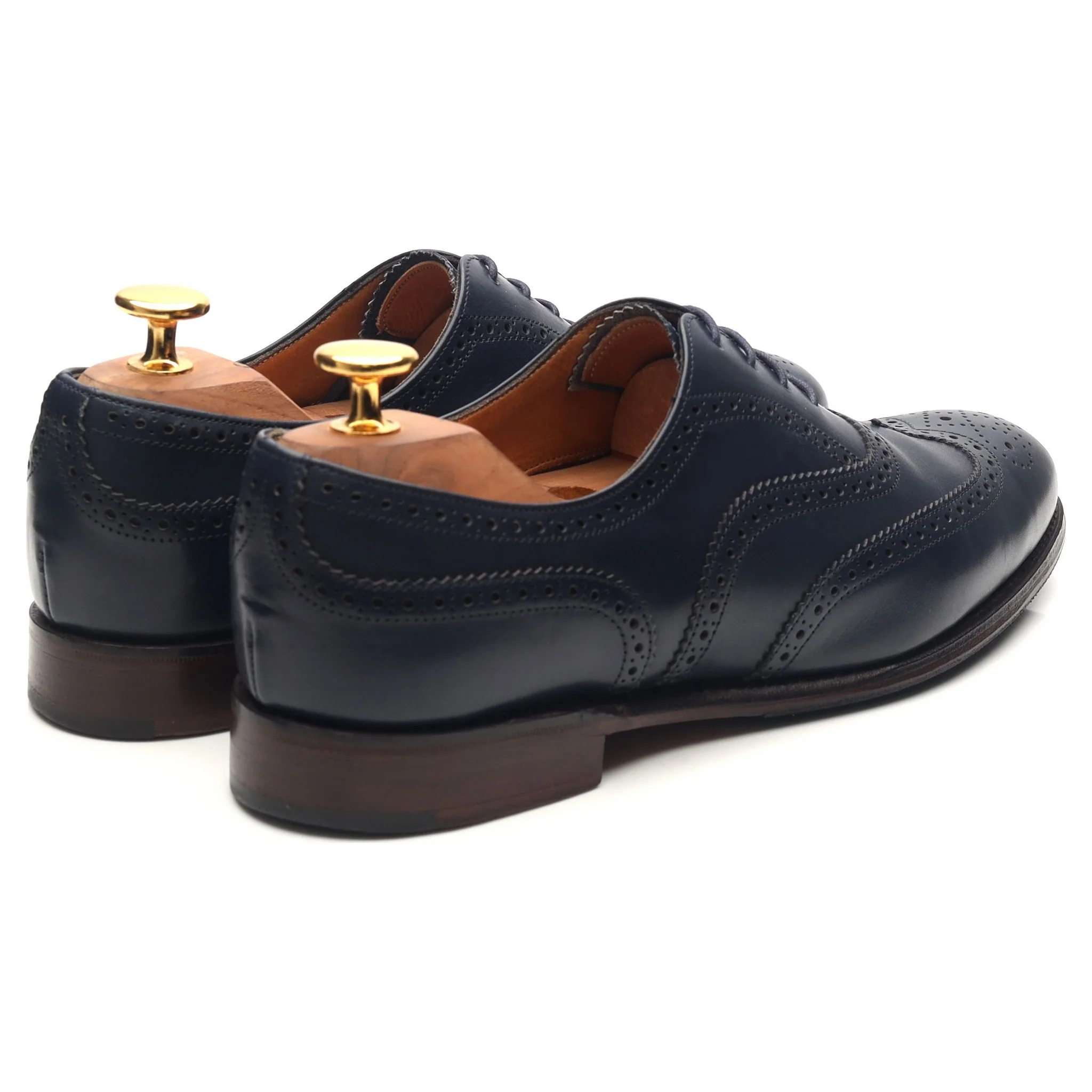 Women's 'Maisie' Blue Leather Brogues UK 5 D - Image 5