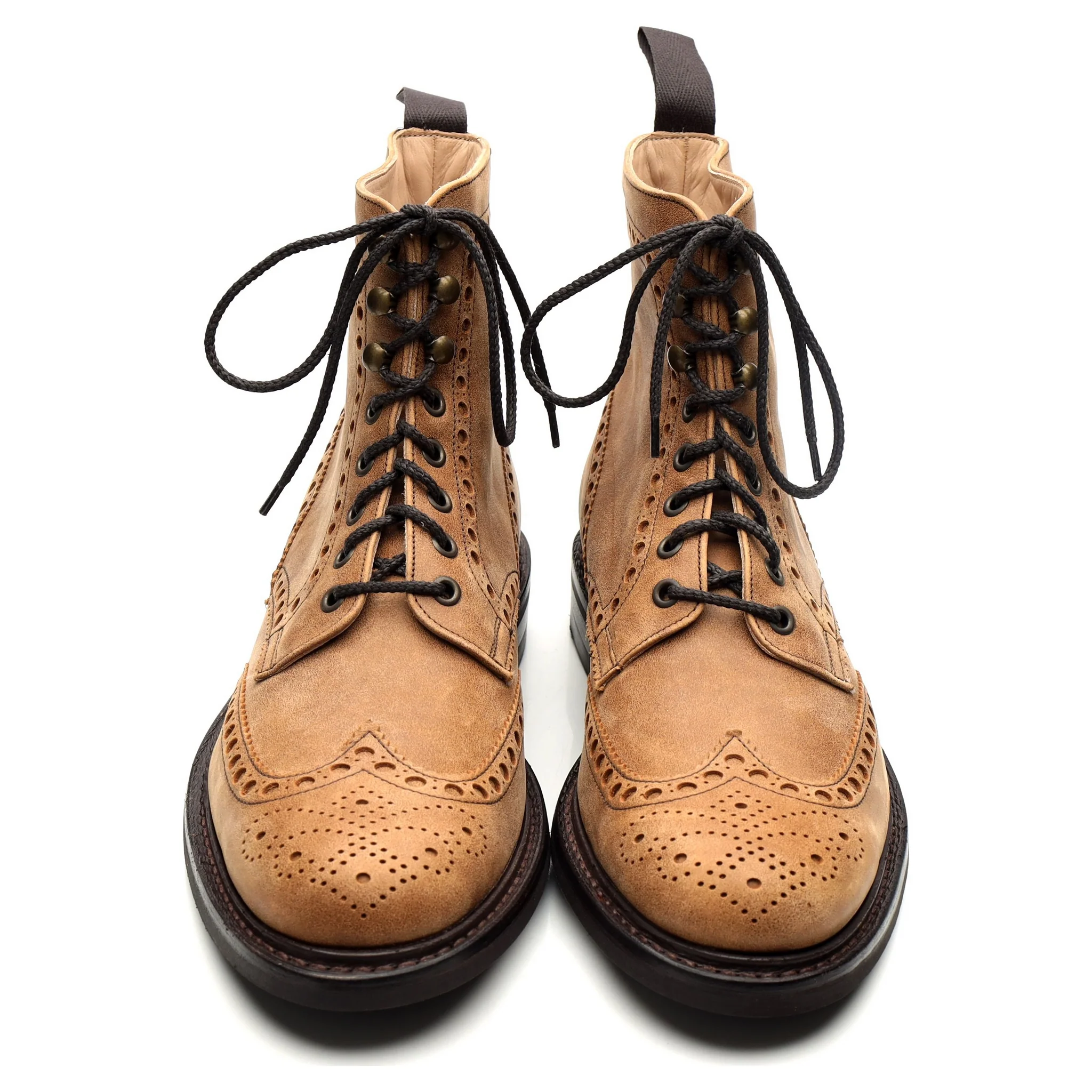 'Tweed' Sand Brown Suede Brogue Boots UK 9.5 F - Image 9