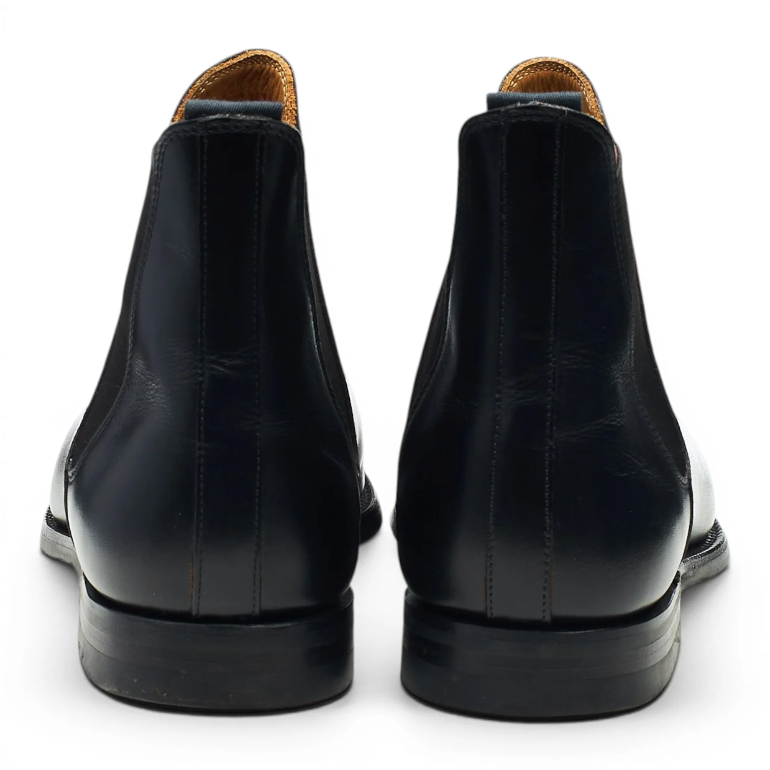 'Chelsea 8' Black Leather Chelsea Boots UK 7.5 E - Image 4