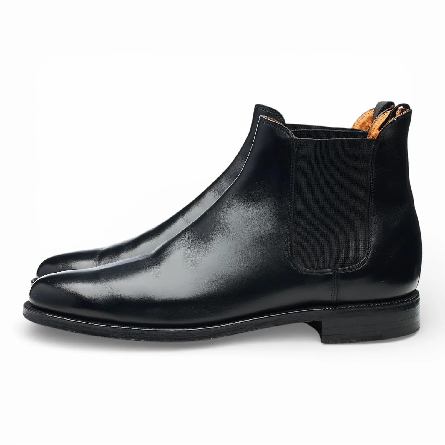 'Chelsea' Black Leather Chelsea Boots UK 8 E - Image 3