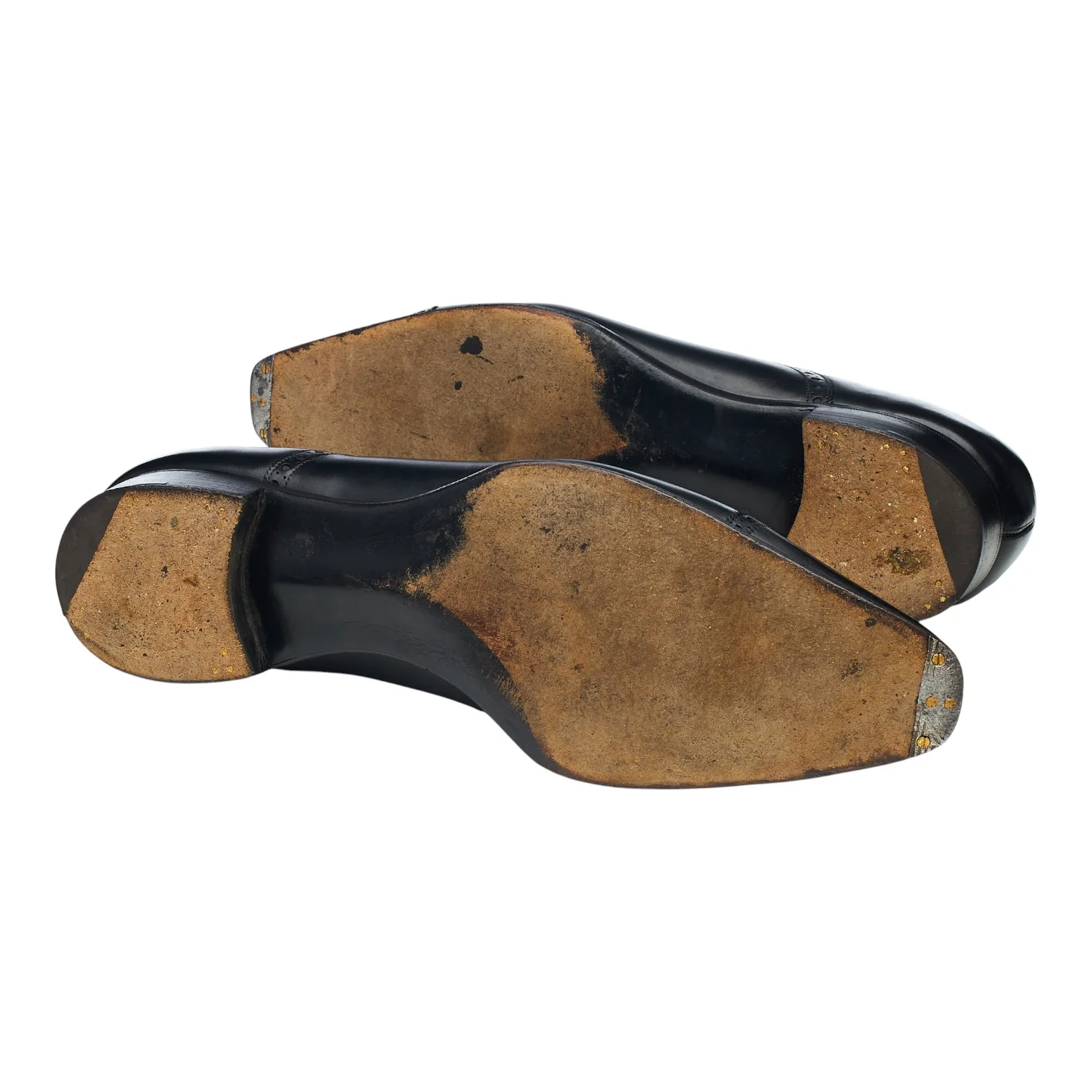 'Chelsea' Black Leather Lazyman Slip On Brogues UK 10 E - Image 5