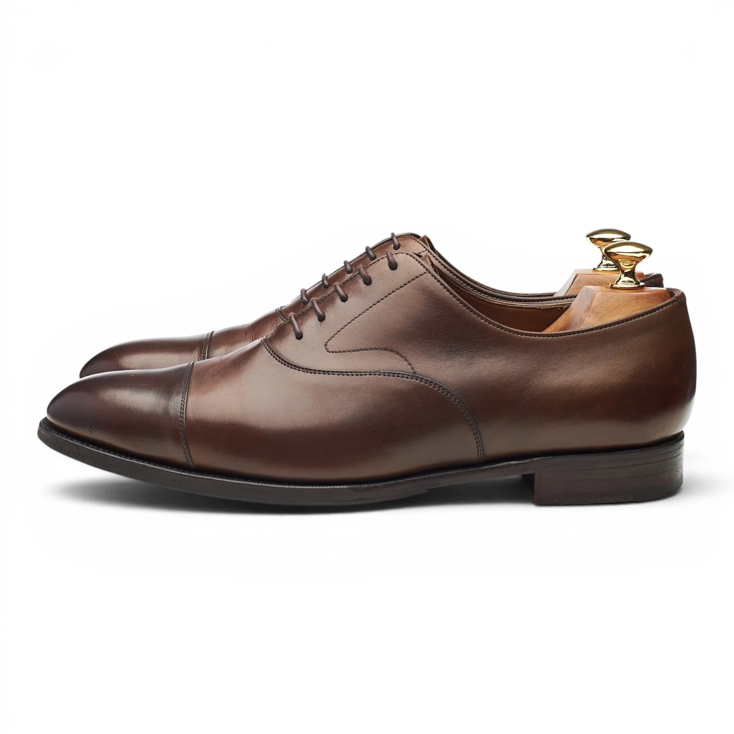 'Chelsea' Dark Brown Leather Oxford UK 9 E - Image 3