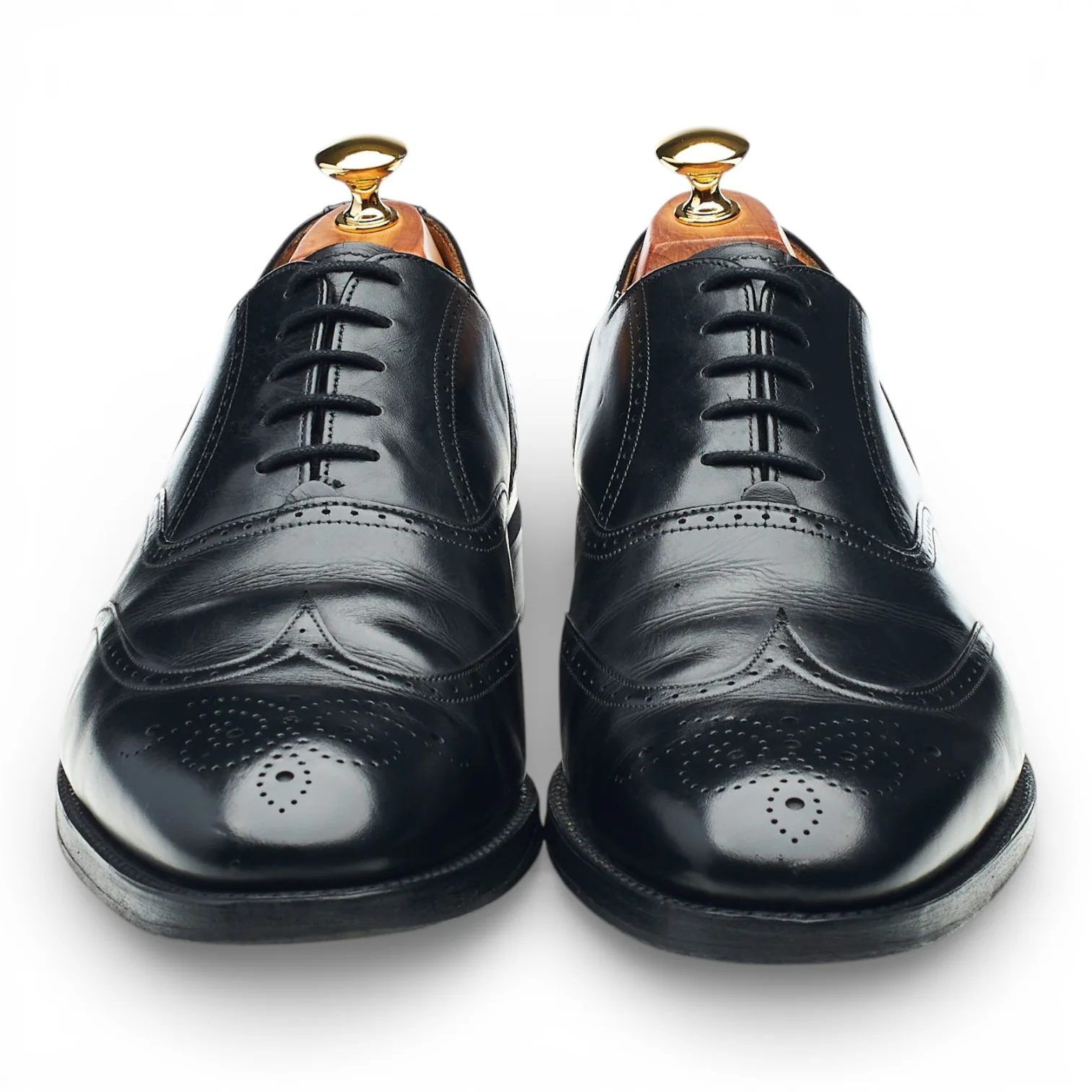 'Chesham' Black Leather Oxford Brogues UK 10 F - Image 2