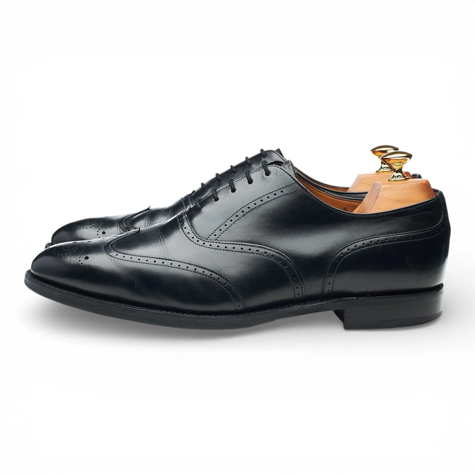 'Chesham' Black Leather Oxford Brogues UK 10 F - Image 3
