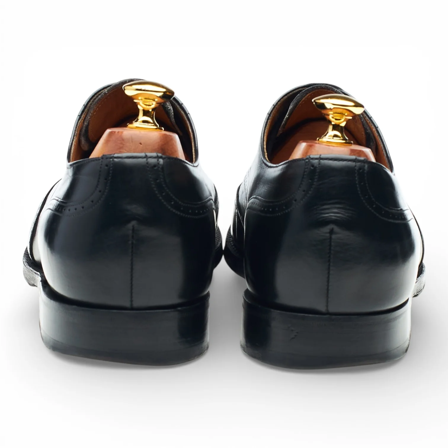 'Chesham' Black Leather Oxford Brogues UK 10 F - Image 4