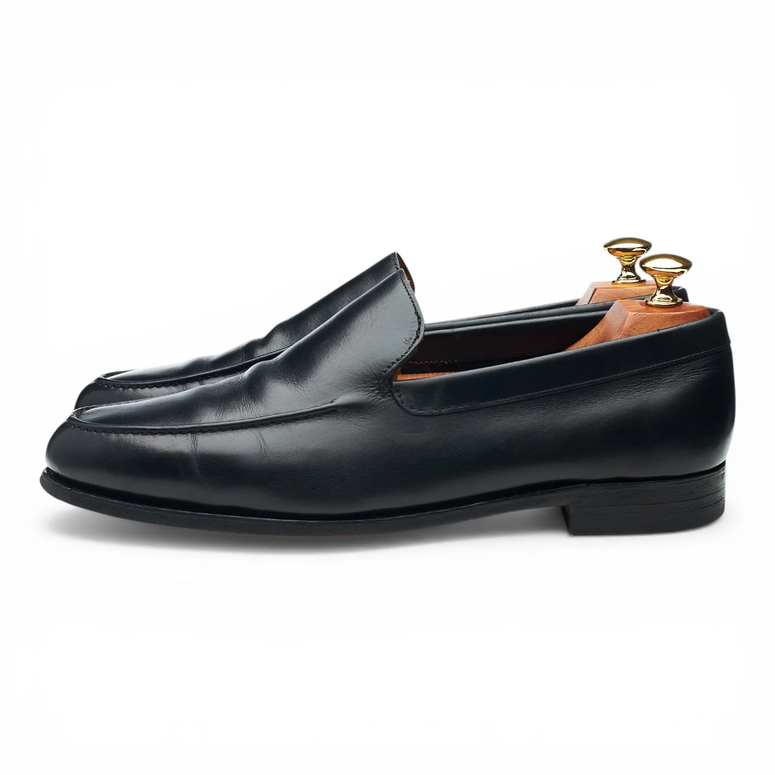 'Chester' Black Leather Loafers UK 9.5 E - Image 3