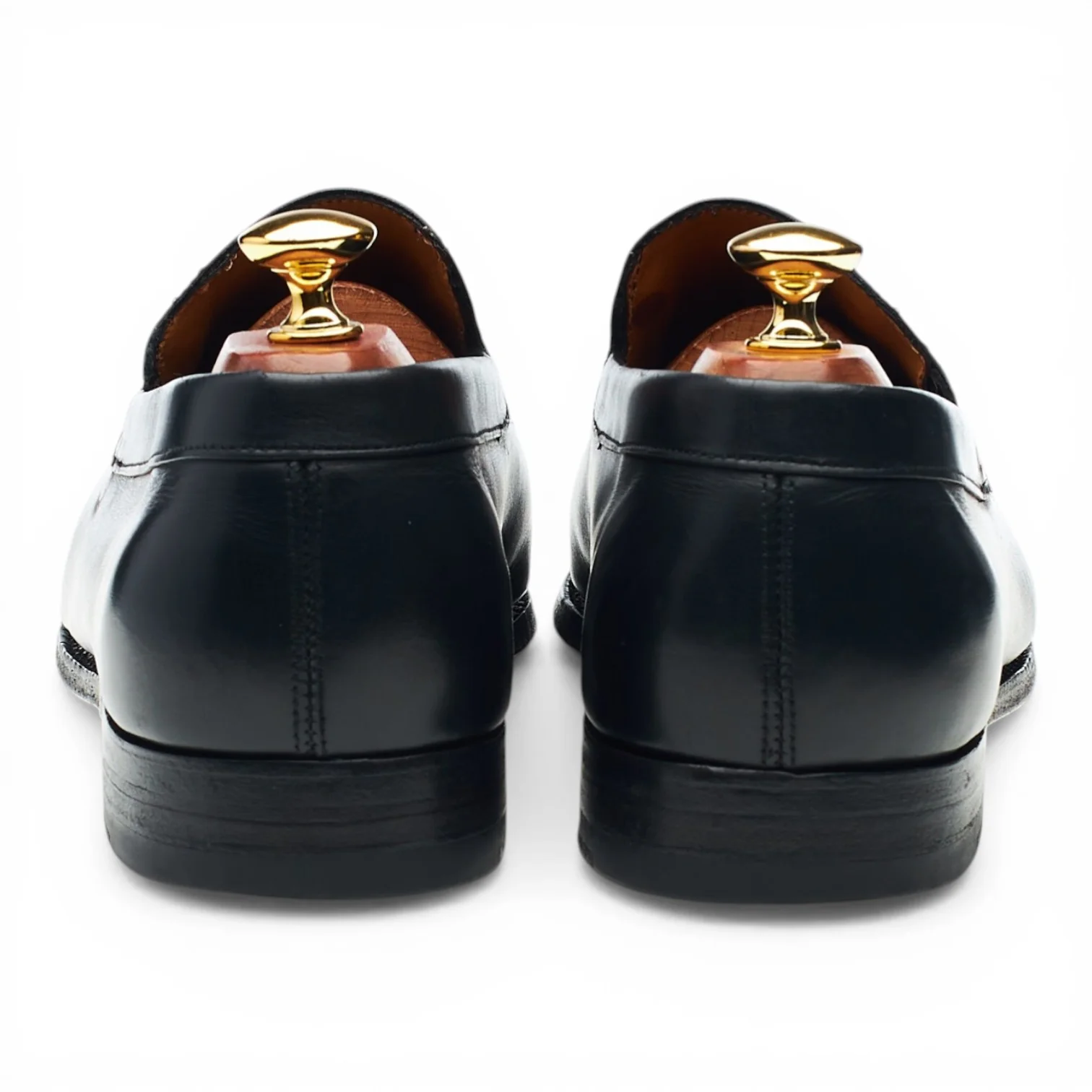 'Chester' Black Leather Loafers UK 9.5 E - Image 4