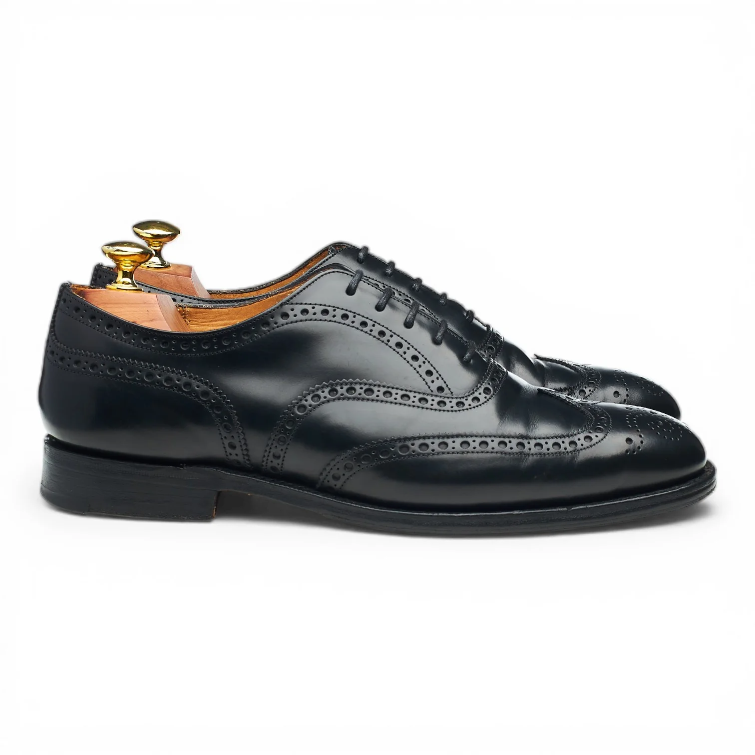 'Chetwynd' Black Leather Oxford Brogues UK 7.5 G