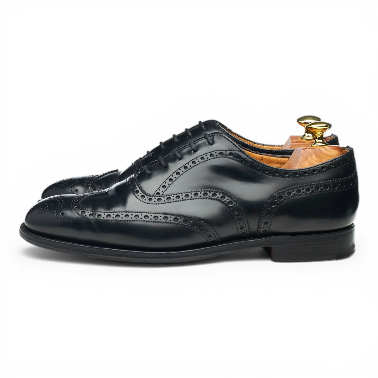 'Chetwynd' Black Leather Oxford Brogues UK 7.5 G - Image 3