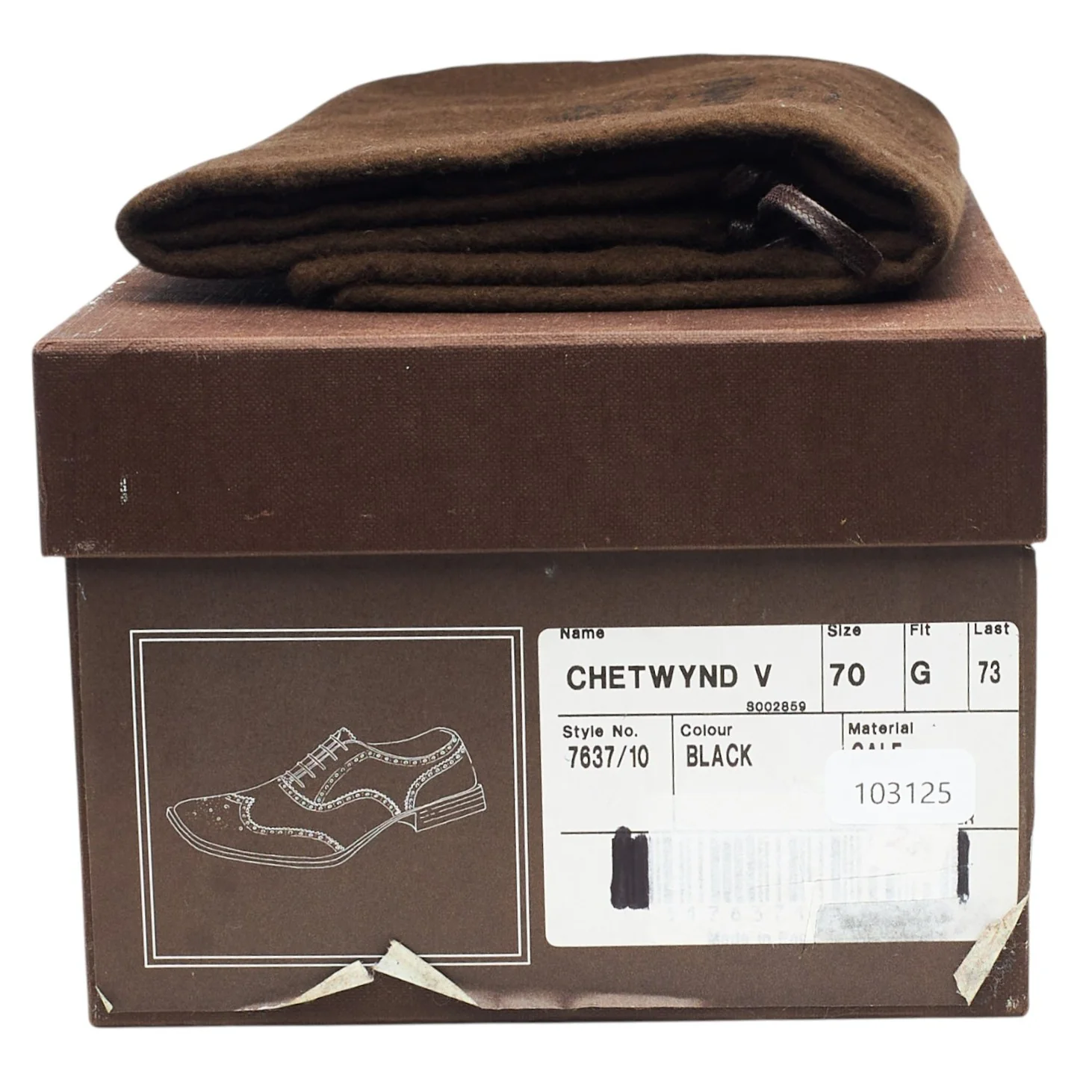 'Chetwynd' Black Leather Oxford Brogues UK 7 G - Image 9