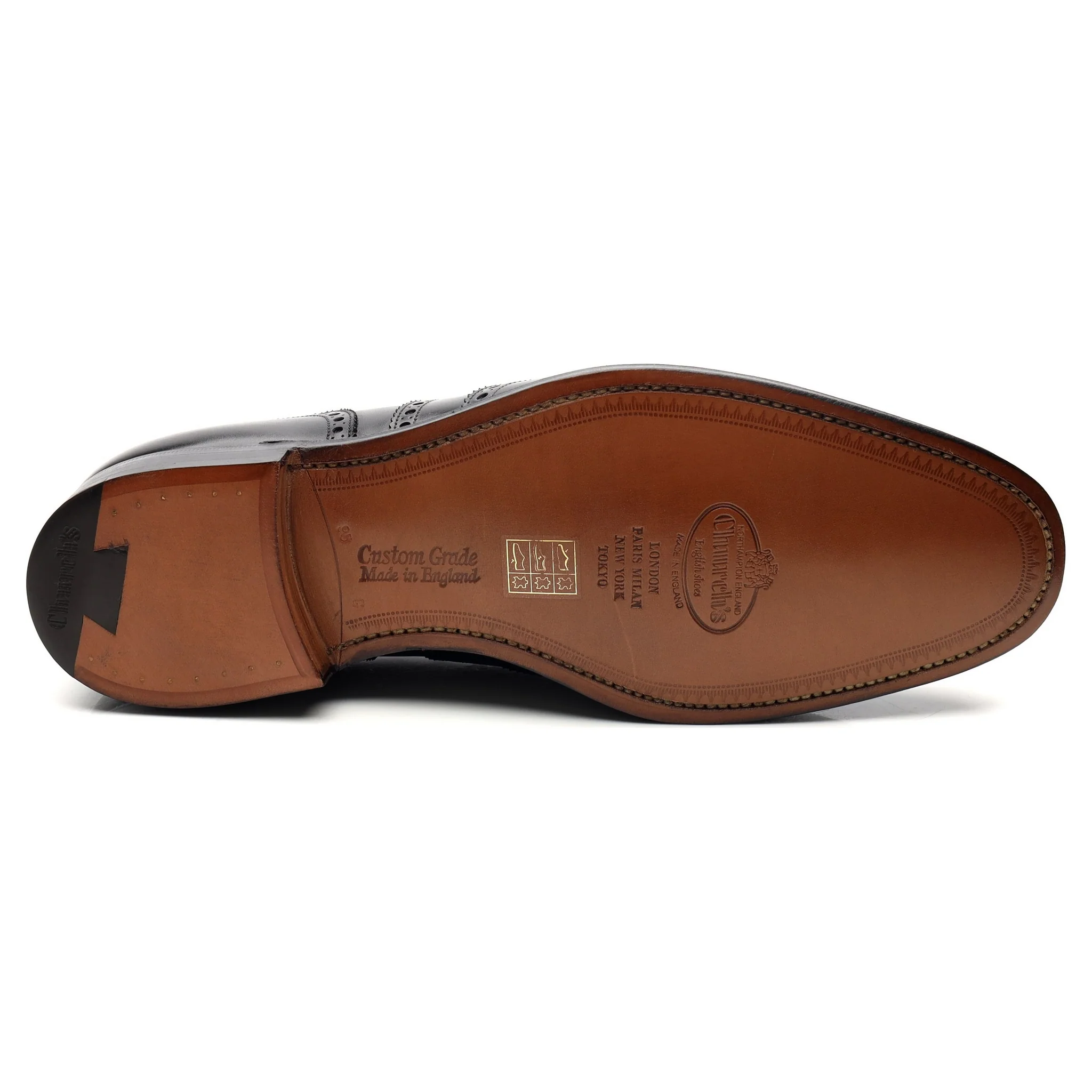 'Chetwynd' Black Leather Brogues UK 9.5 G - Image 11