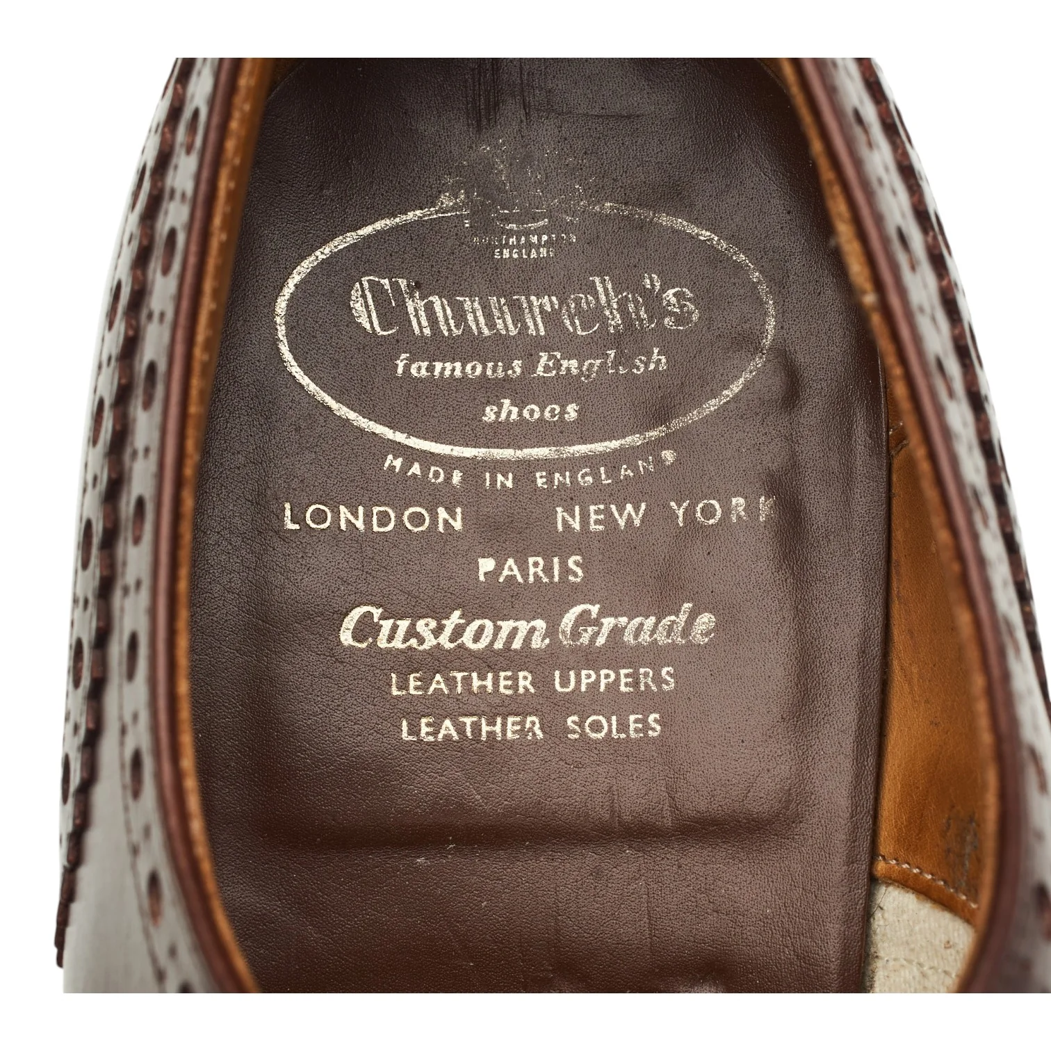 'Chetwynd' Brown Leather Oxford Brogues UK 7.5 F - Image 6