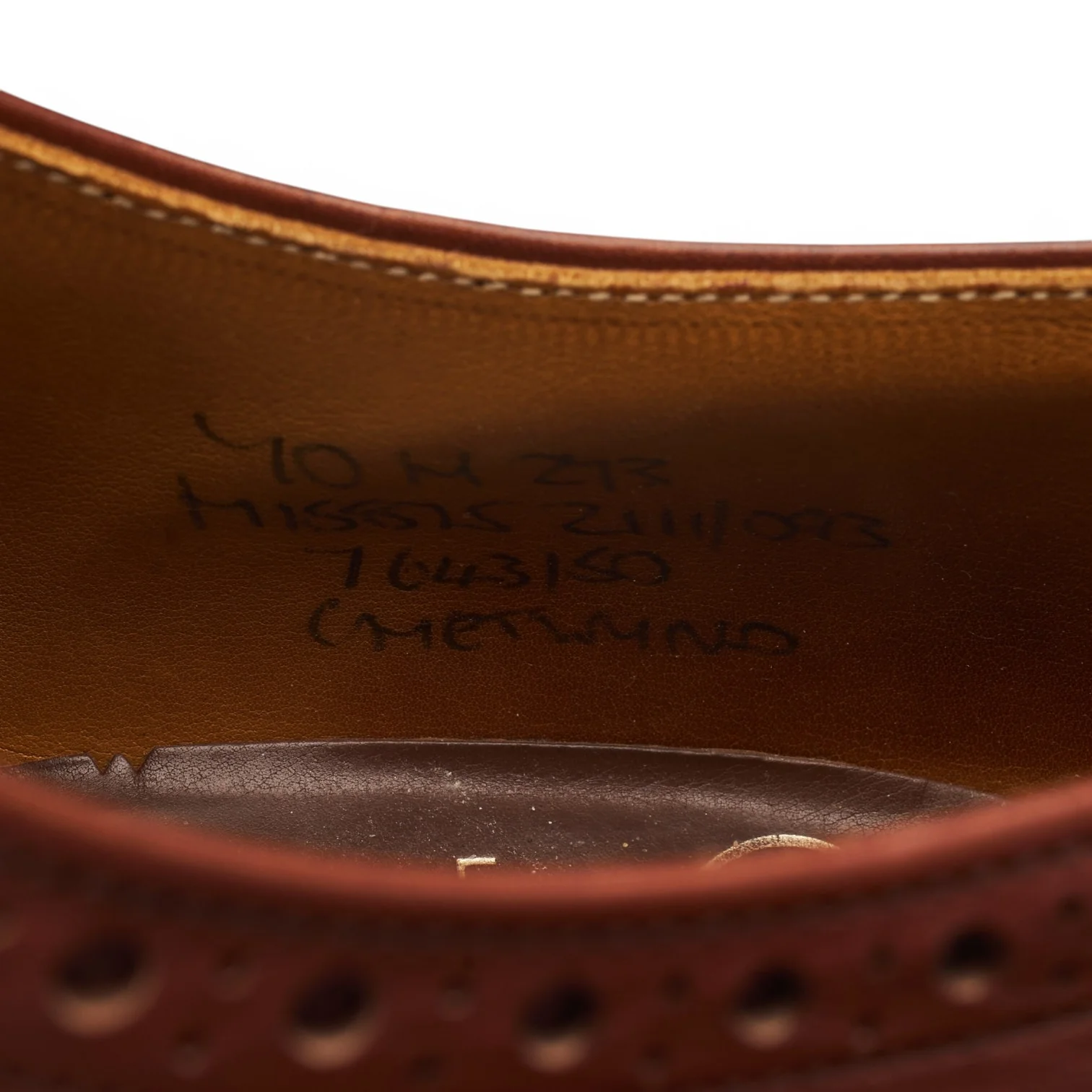 'Chetwynd' Tan Brown Leather Oxford Brogues UK 7 H - Image 7