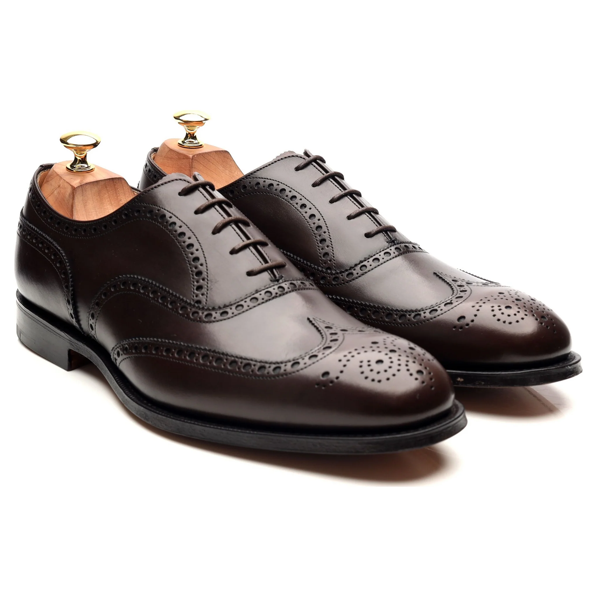'Chetwynd' Dark Brown Leather Oxford Brogues UK 10 F - Image 7