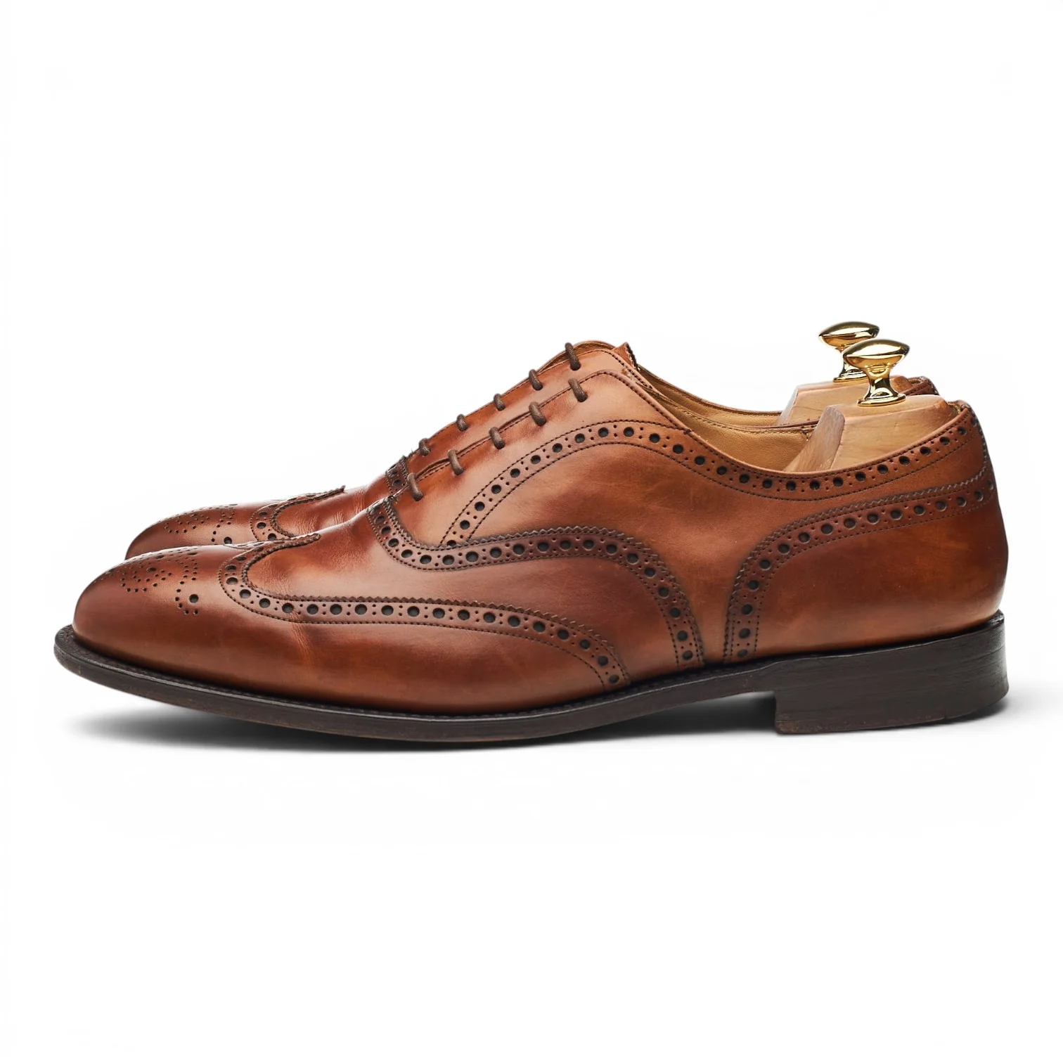 'Chetwynd' Tan Brown Leather Oxford Brogues UK 10 F - Image 3