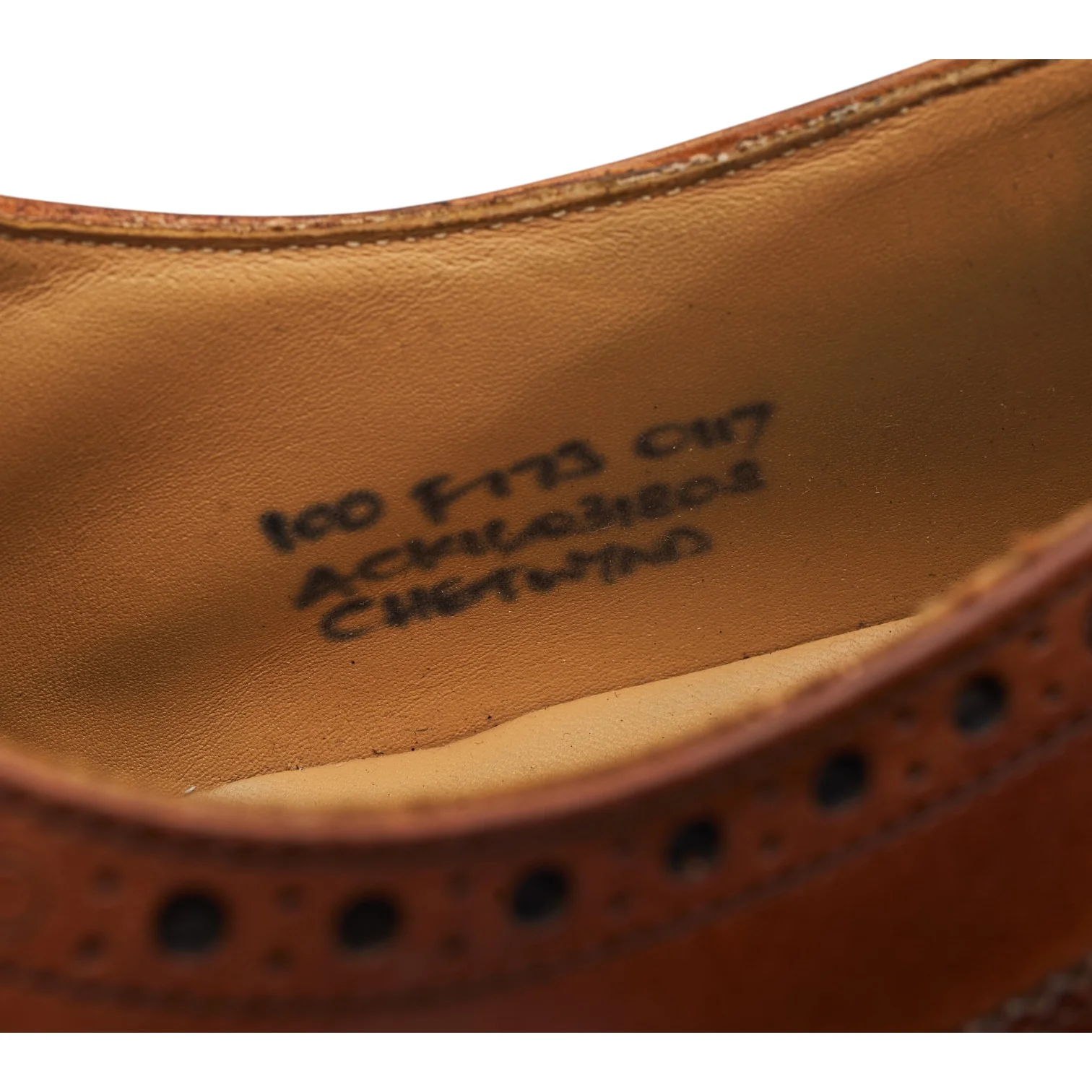 'Chetwynd' Tan Brown Leather Oxford Brogues UK 10 F - Image 7