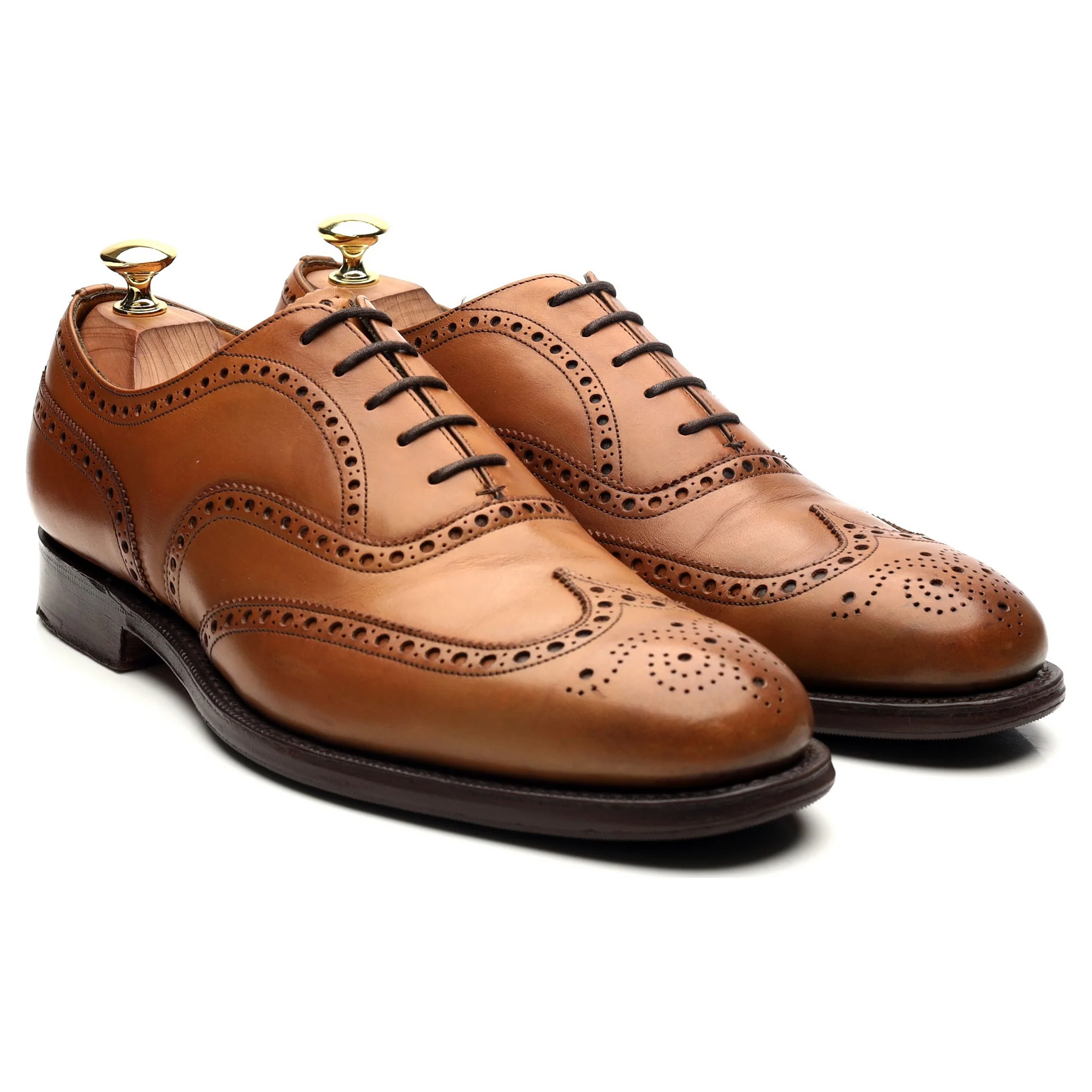 'Chetwynd' Tan Brown Leather Oxford Brogues UK 8 G - Image 7