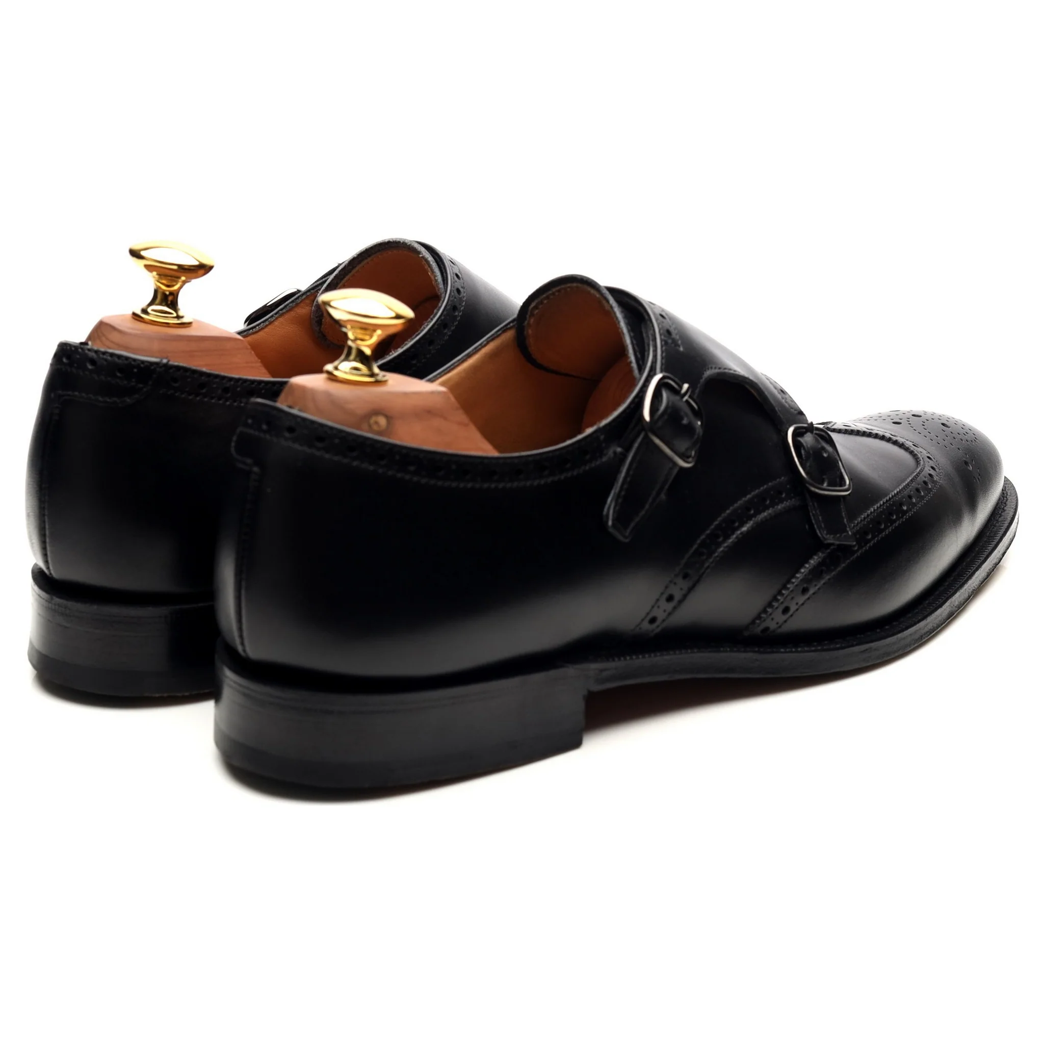 'Chicago' Black Leather Double Monk Strap UK 6.5 F - Image 5