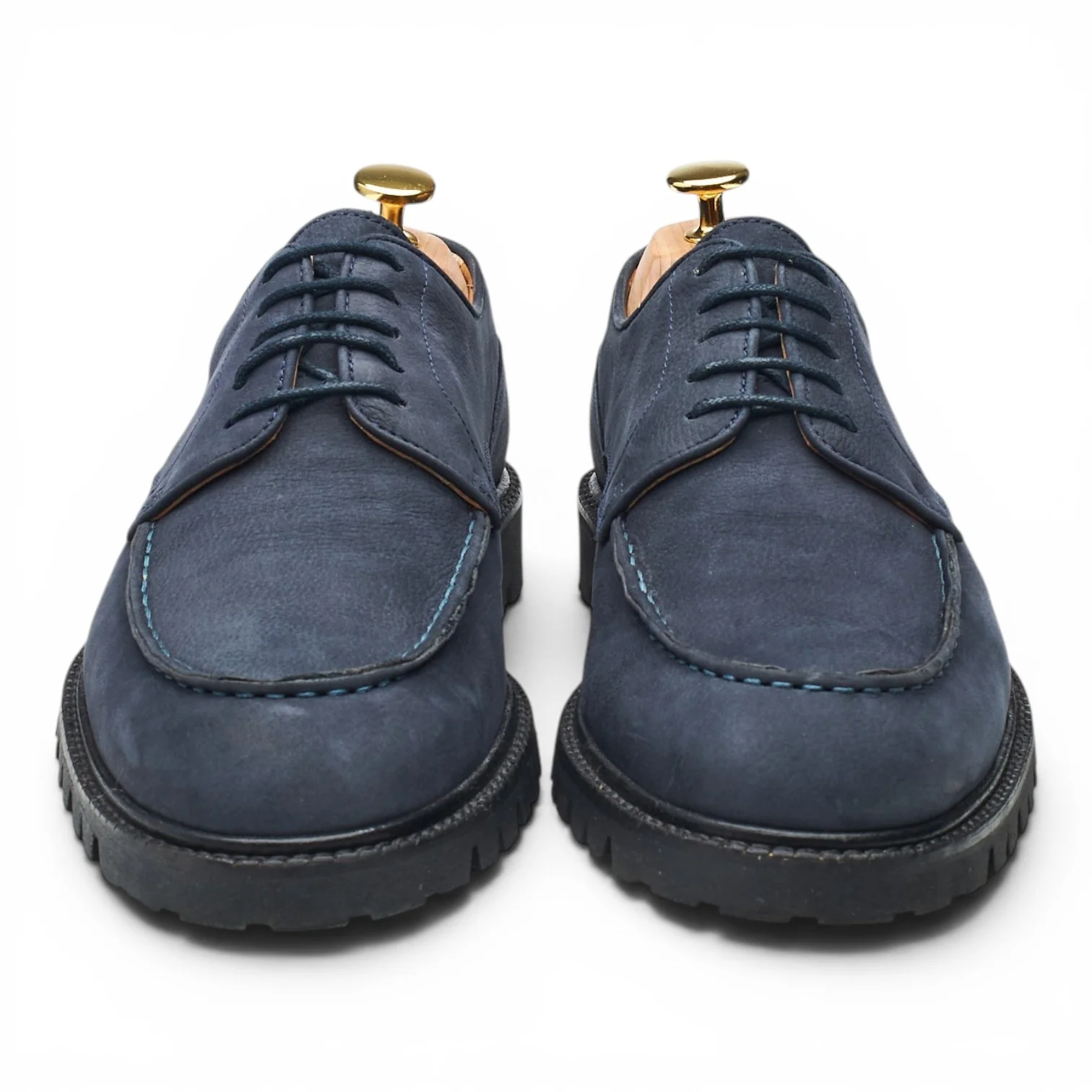 'Chino Golf' Navy Blue Nubuck Apron Derby UK 8 - Image 2