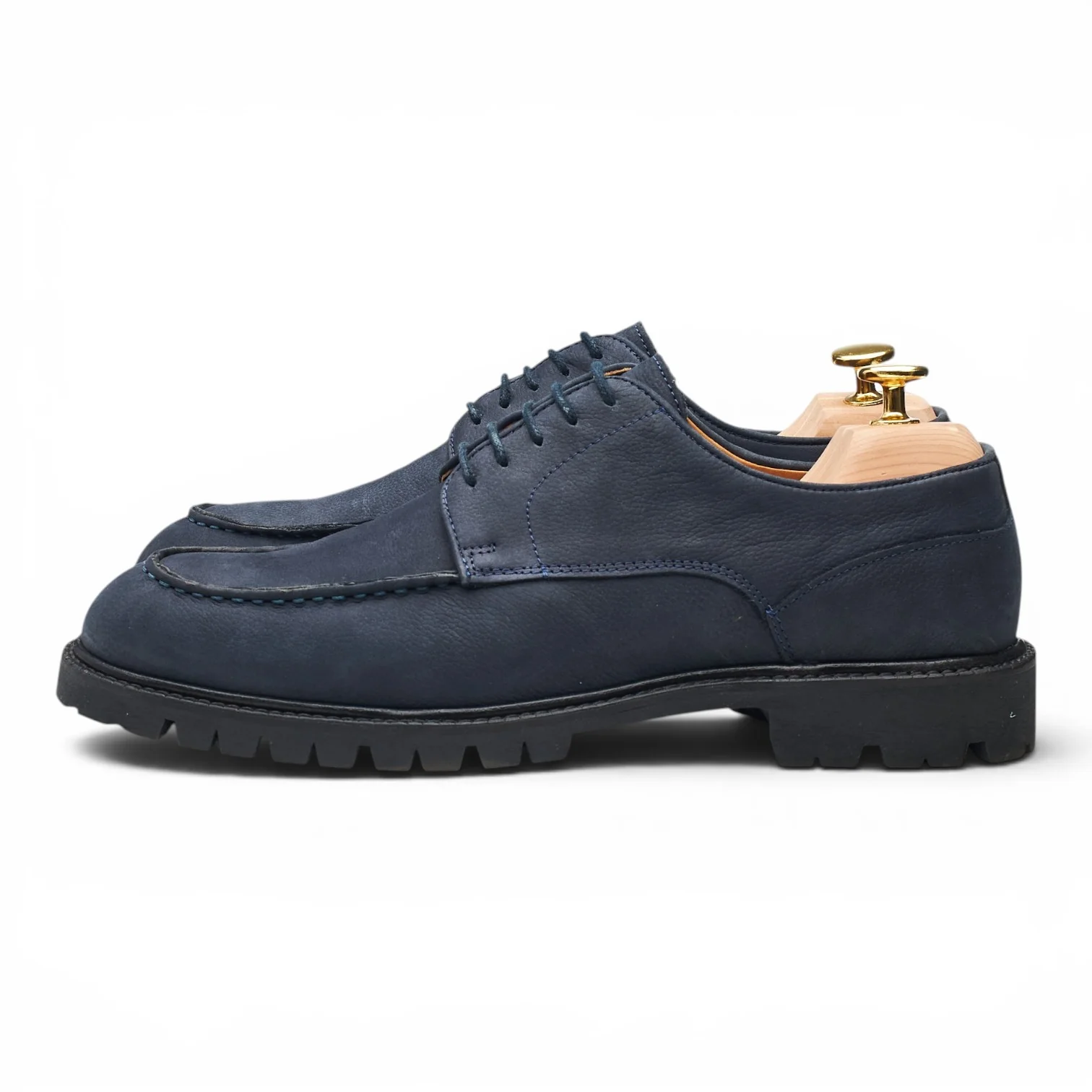 'Chino Golf' Navy Blue Nubuck Apron Derby UK 8 - Image 3