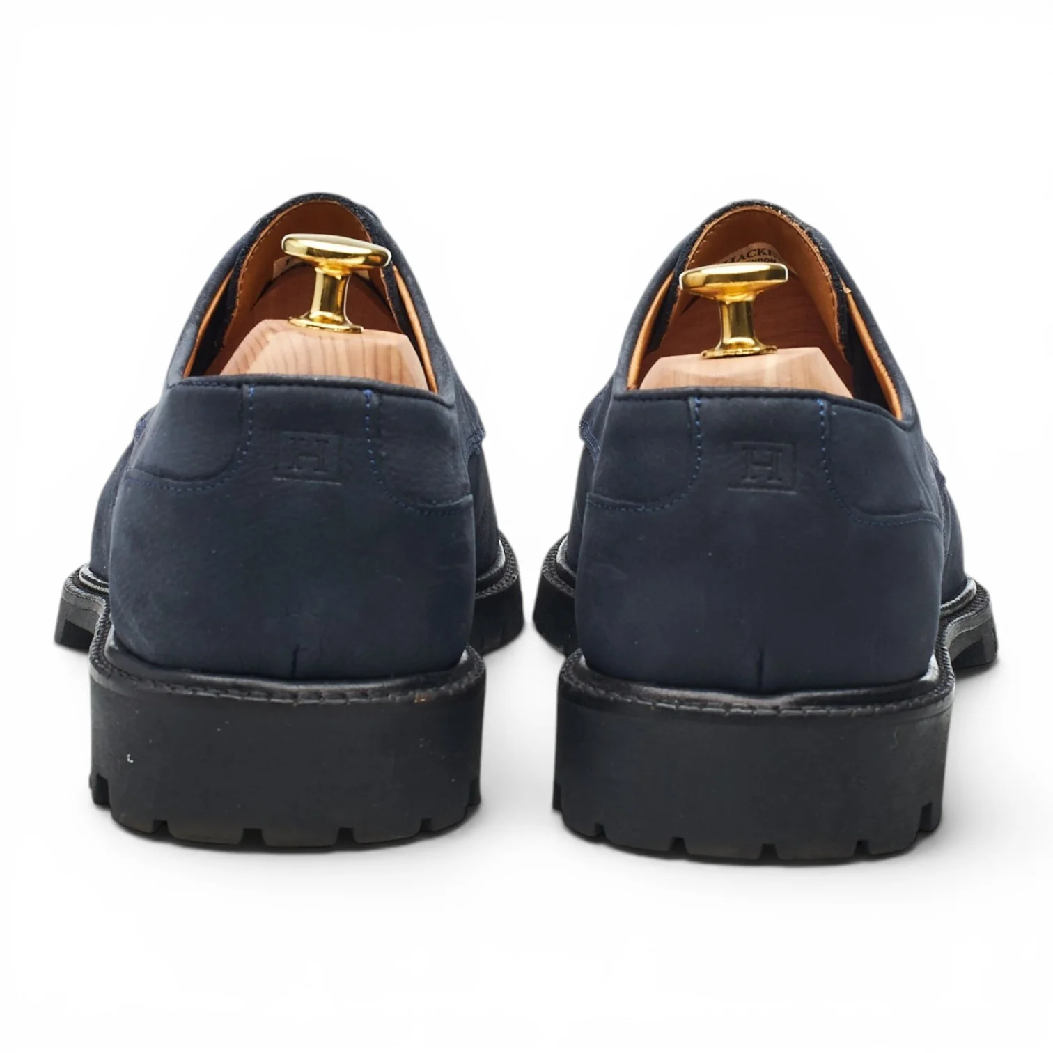 'Chino Golf' Navy Blue Nubuck Apron Derby UK 8 - Image 4