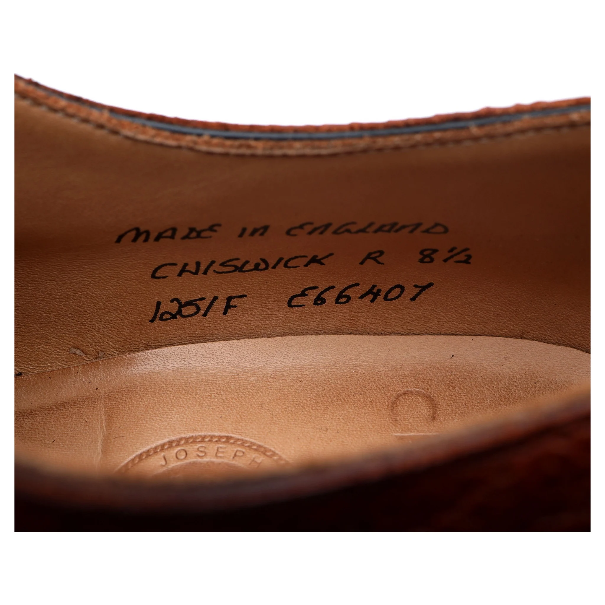 'Chiswick' Tan Brown Leather Split Toe Derby UK 8.5 F - Image 13