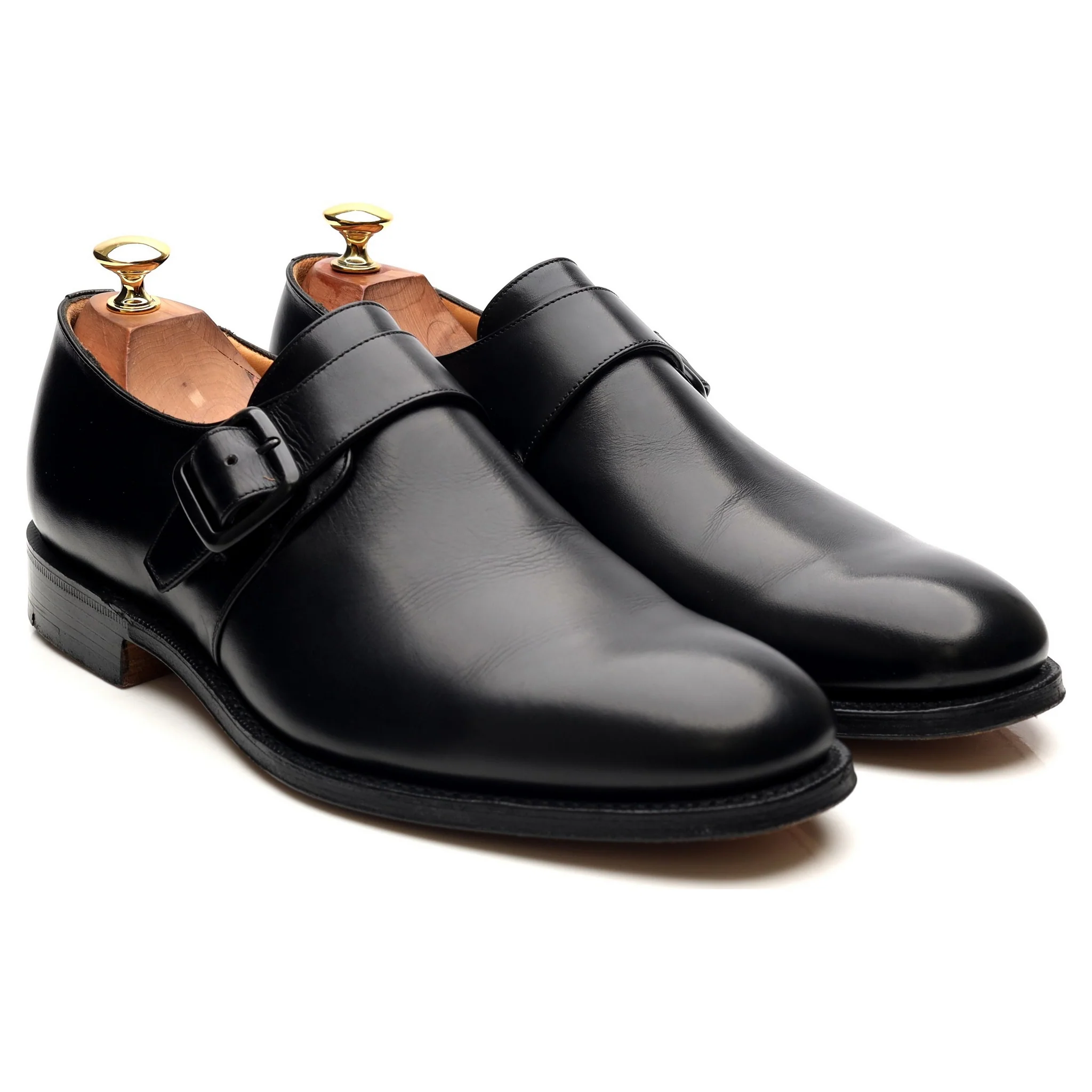 'Abington' Black Leather Monk Strap UK 9 G - Image 7