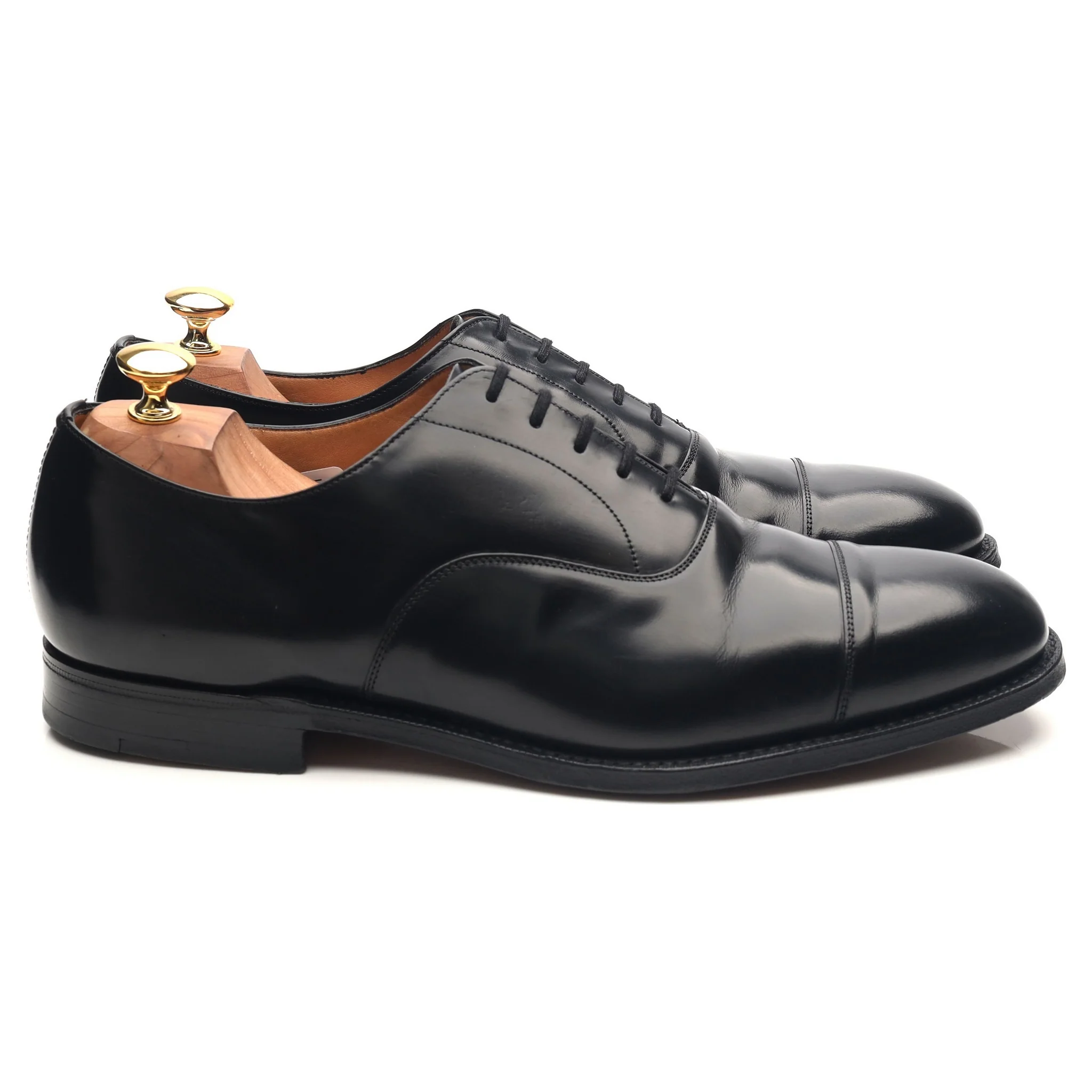 'Balmoral' Black Leather Oxford UK 10.5 G - Image 6