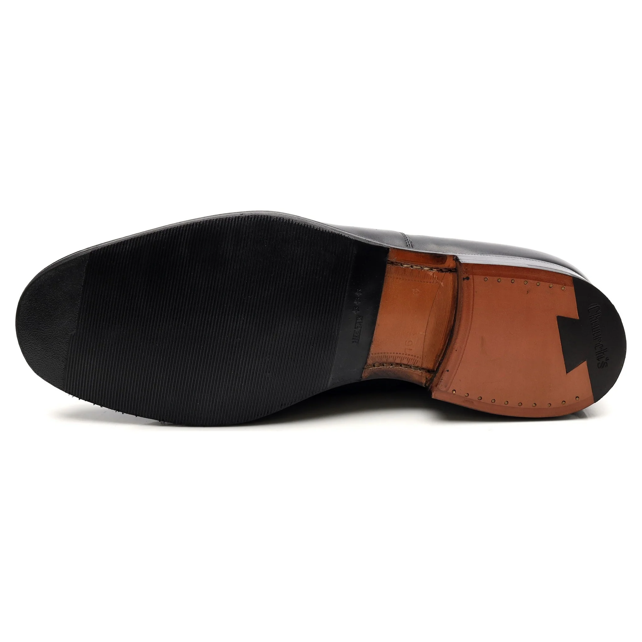 'Balmoral' Black Leather Oxford UK 7.5 G - Image 10
