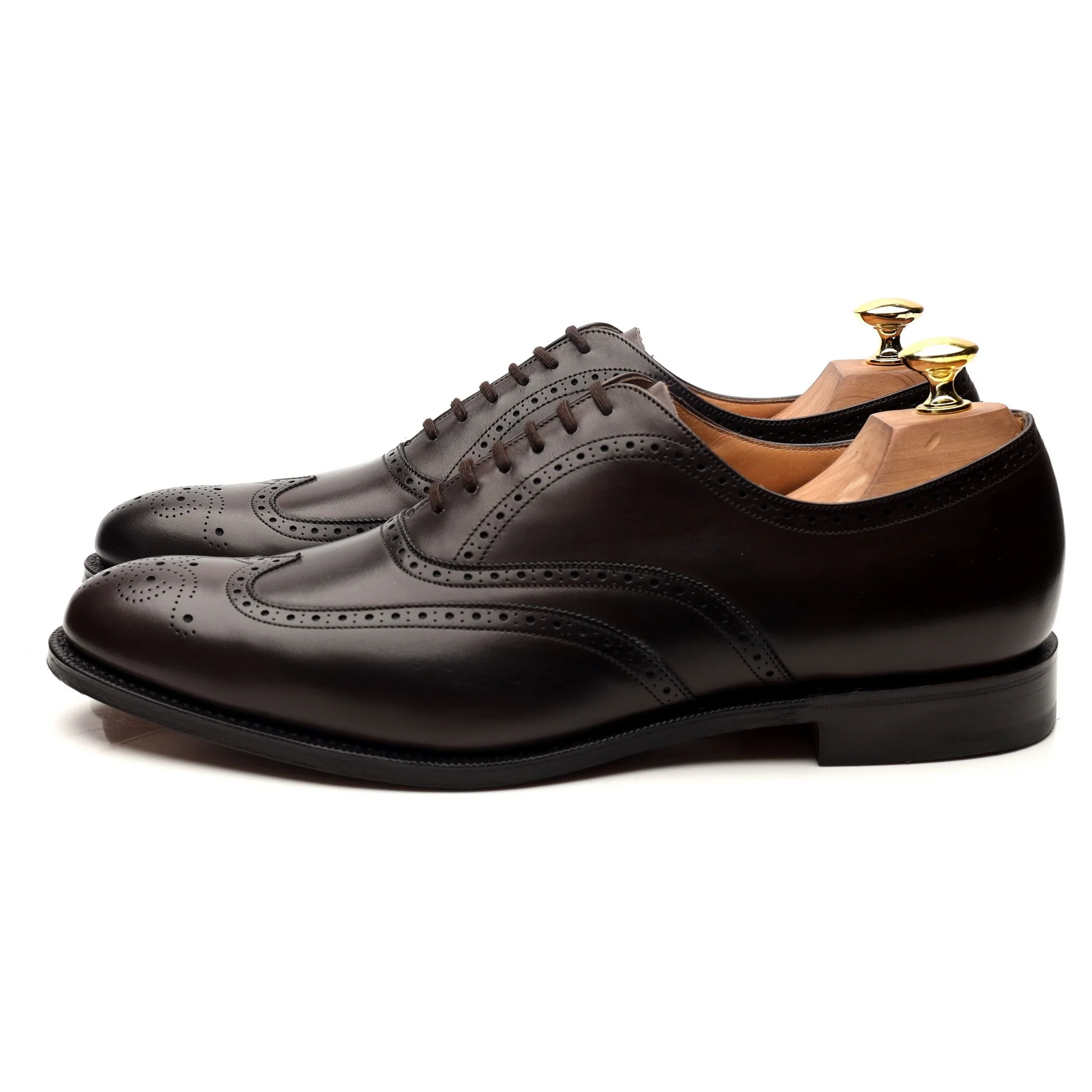 'Berlin' Dark Brown Leather Brogues UK 8 F - Image 2