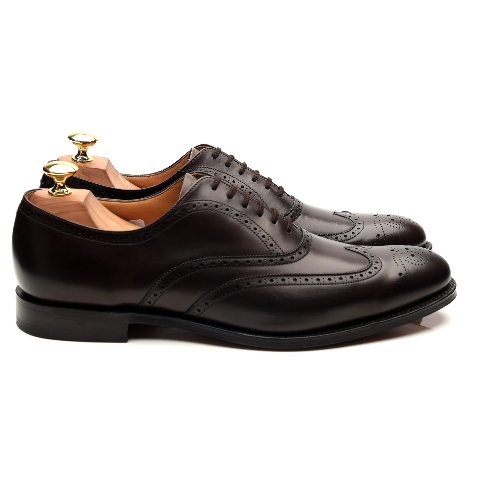 'Berlin' Dark Brown Leather Brogues UK 8 F - Image 6