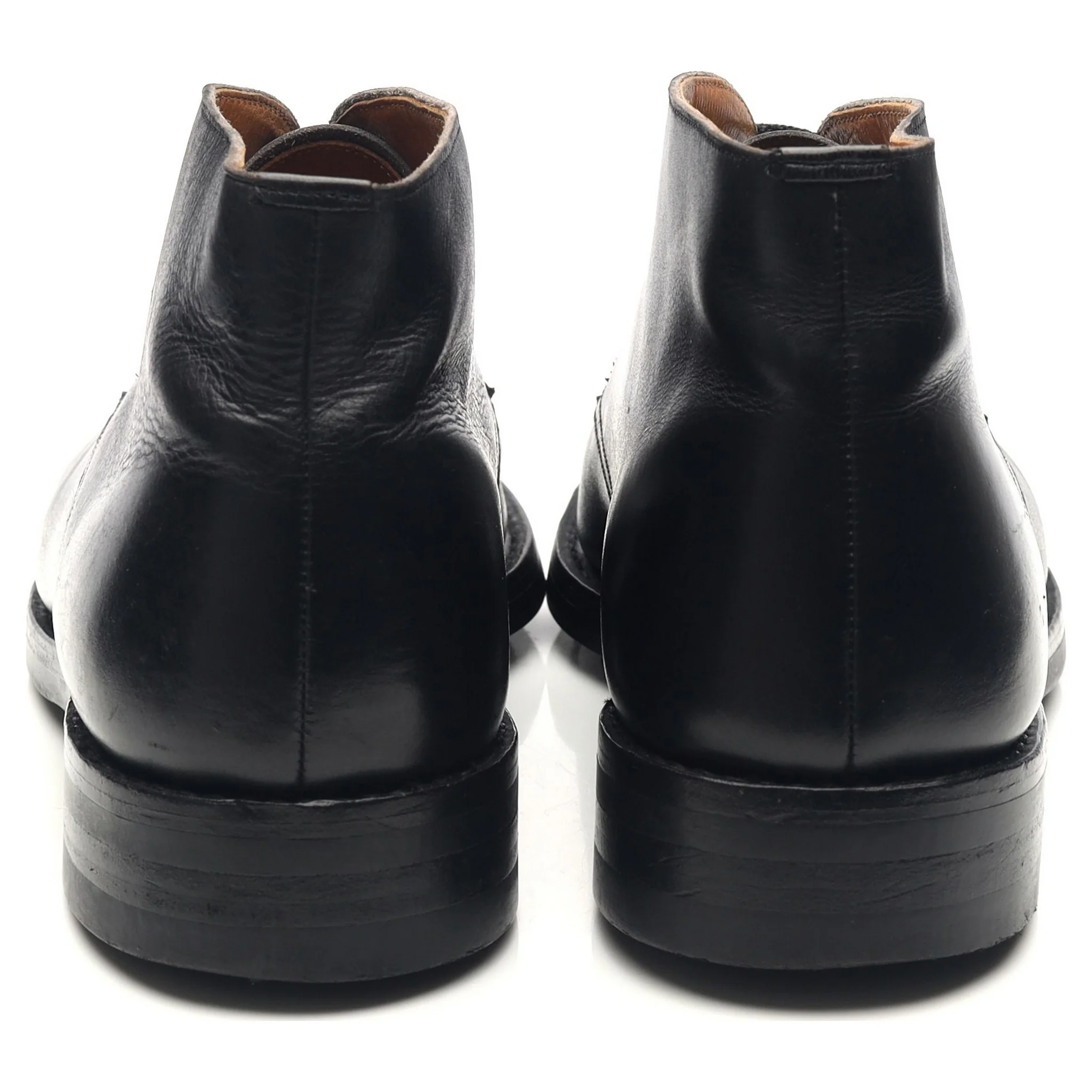 Black Leather Chukka Boots UK 8.5 F - Image 4