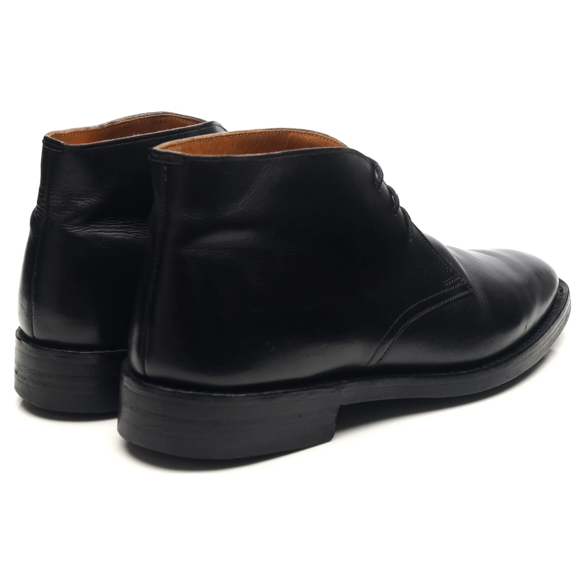 Black Leather Chukka Boots UK 8.5 F - Image 5