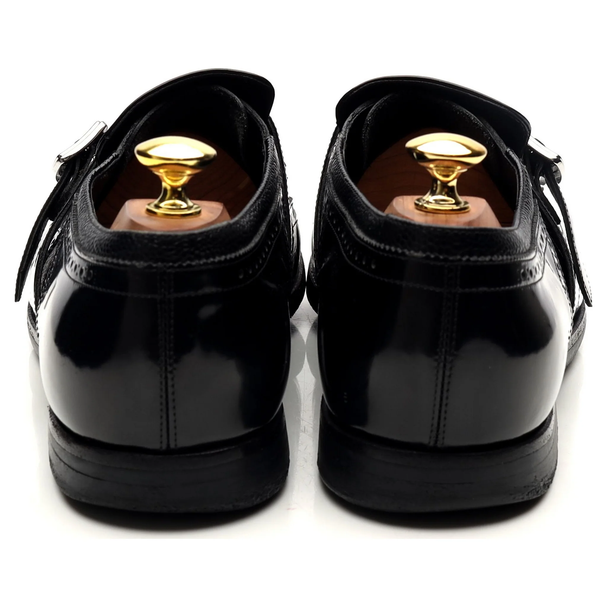'Shanghai' Black Leather Monk Strap UK 8 F - Image 4