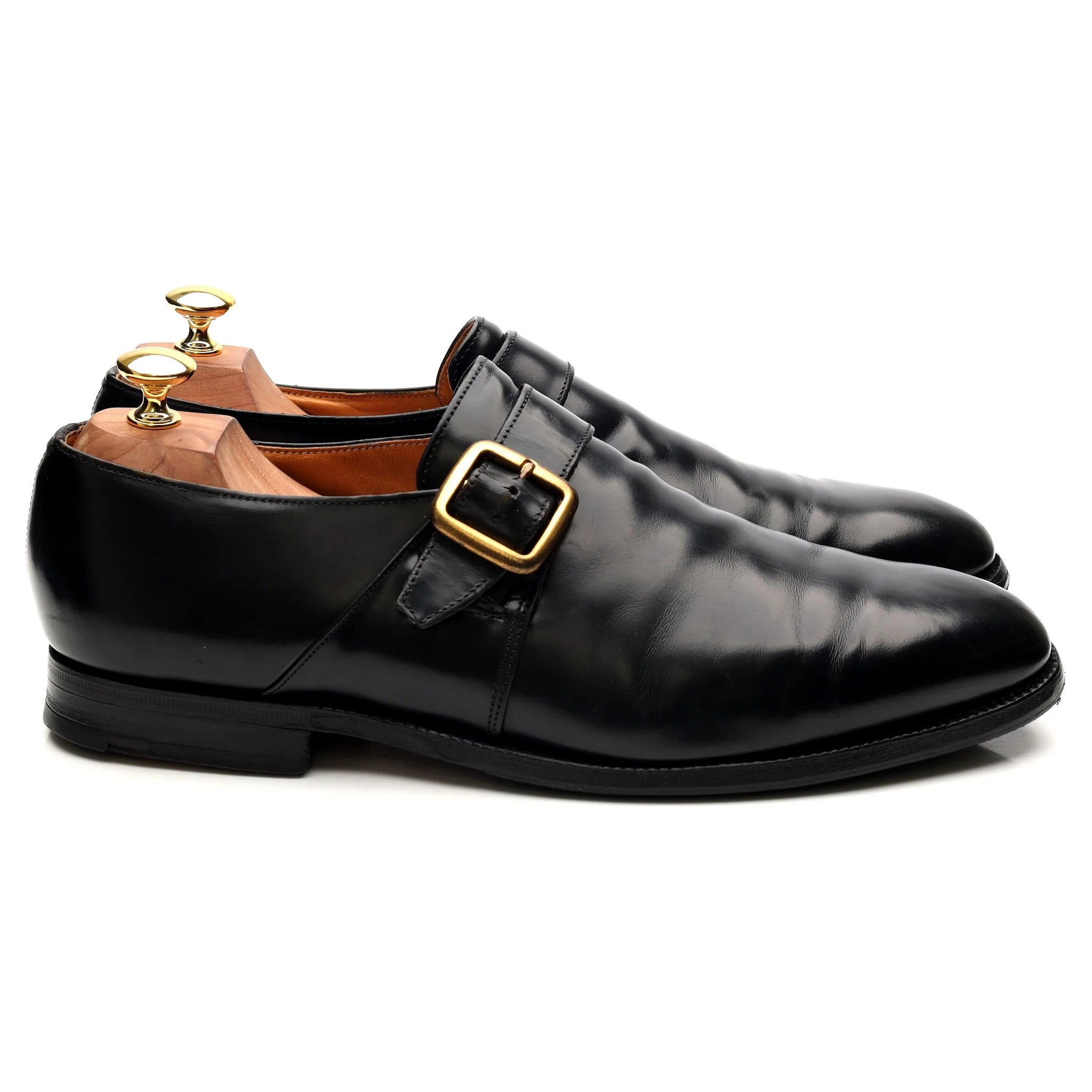 'Westbury' Black Leather Monk Strap UK 10 F - Image 6