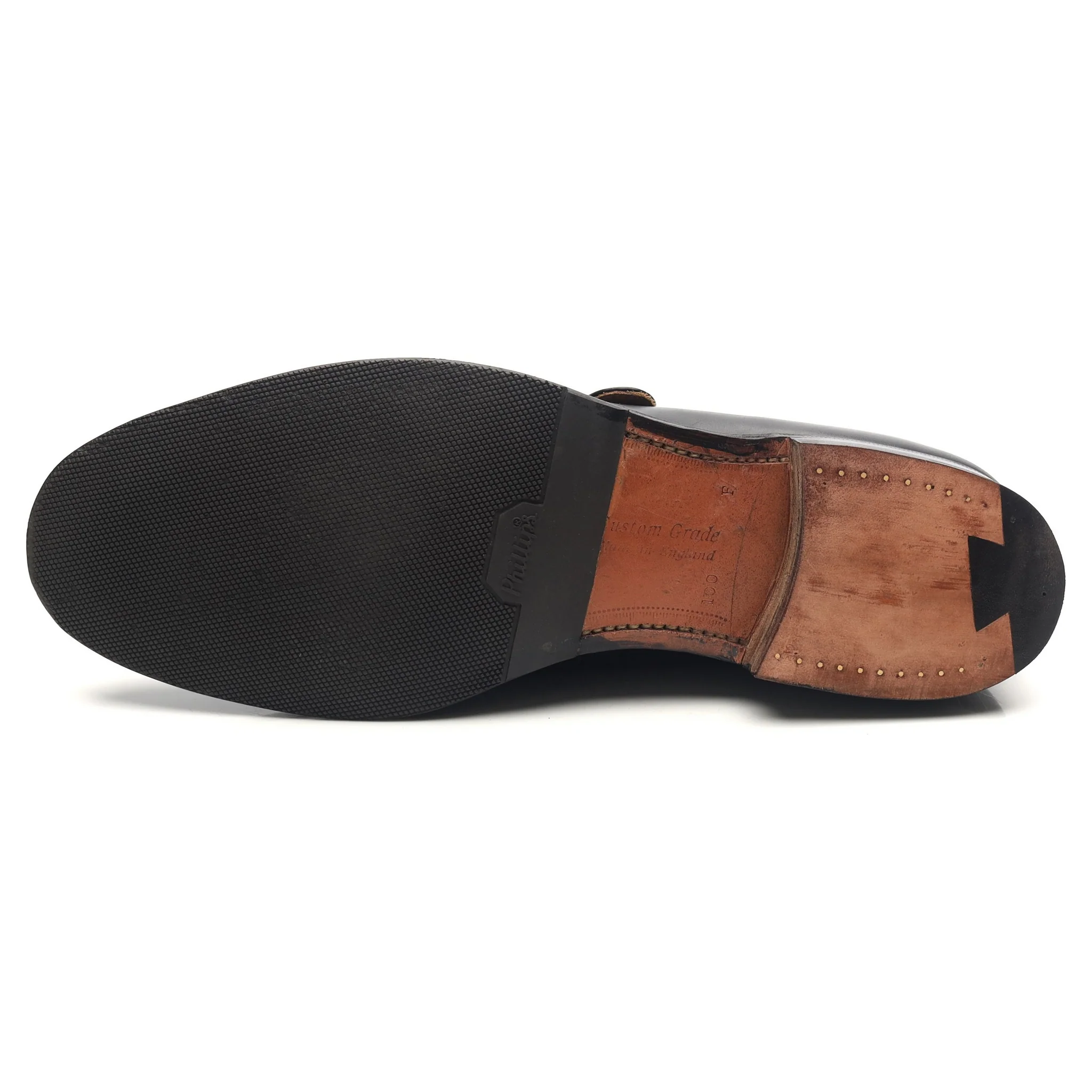 'Becket' Black Leather Monk Strap UK 10 F - Image 10
