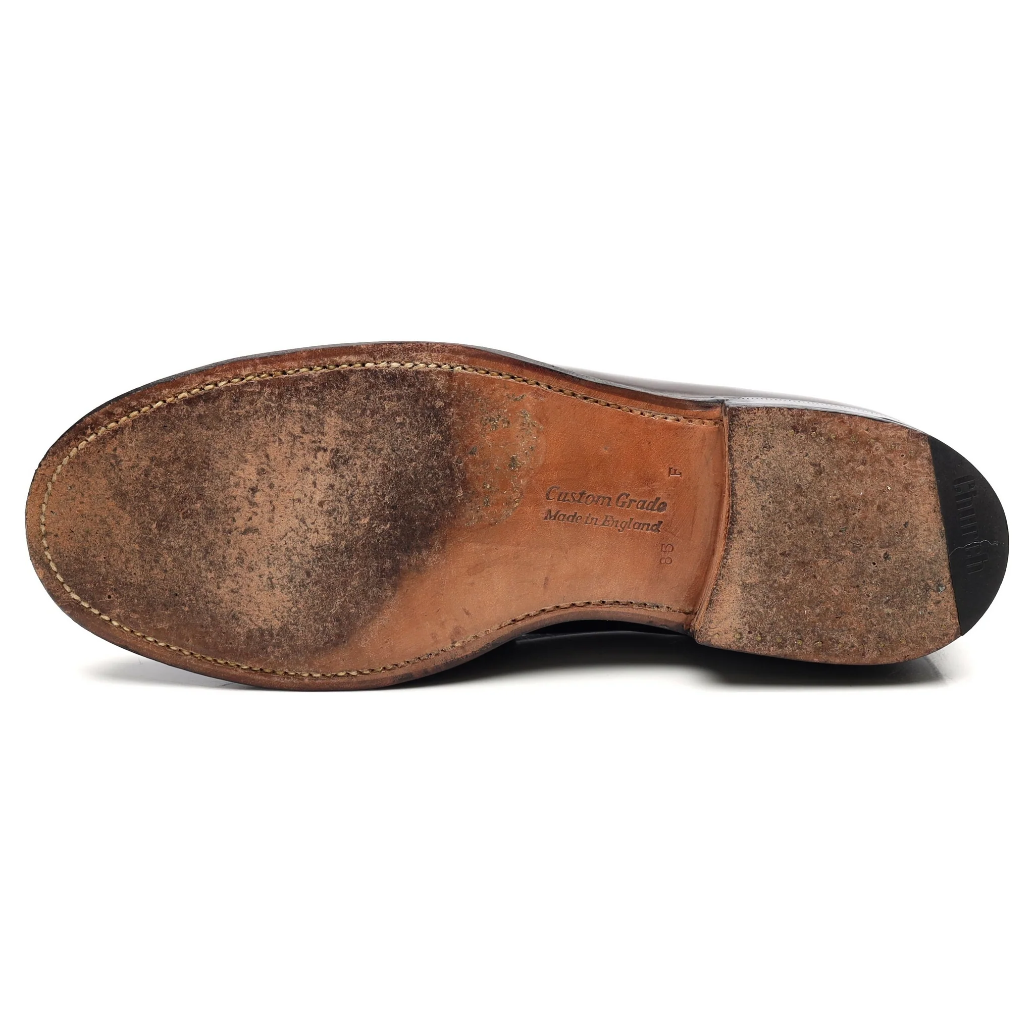 Burgundy Leather Loafers UK 8.5 F - Image 10