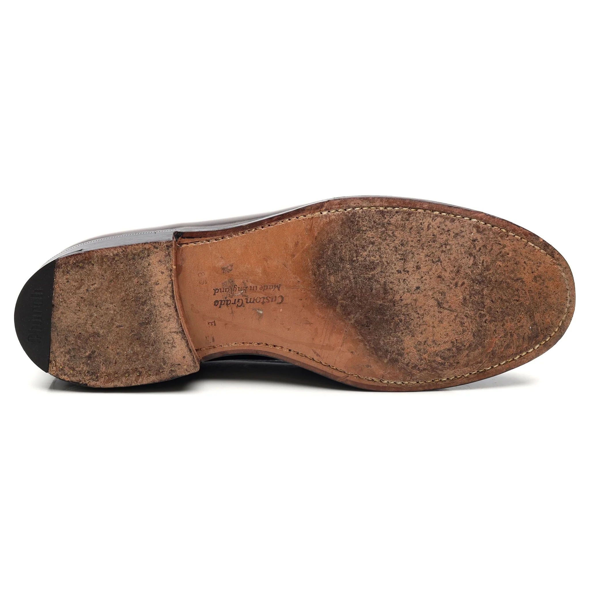 Burgundy Leather Loafers UK 8.5 F - Image 11
