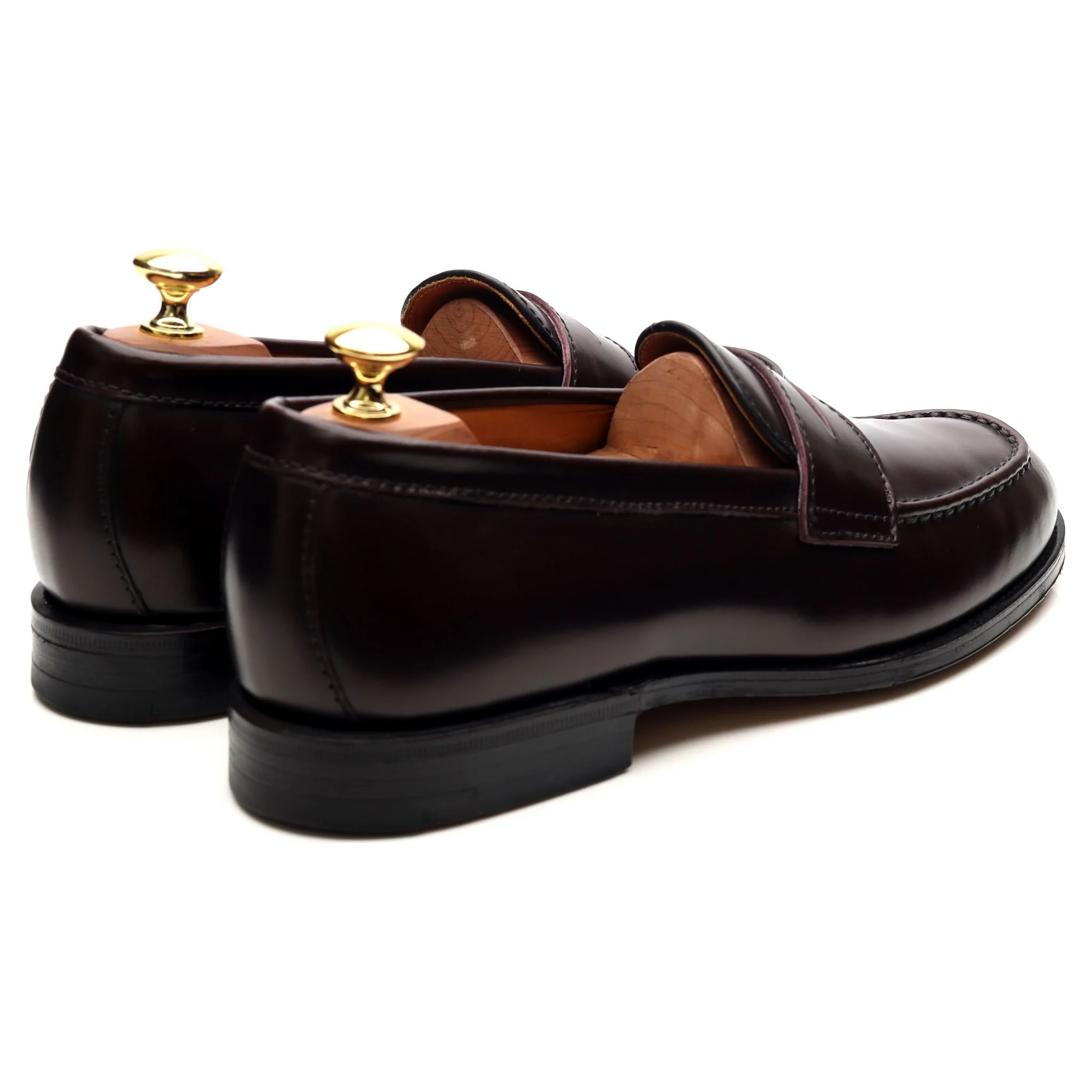 Burgundy Leather Loafers UK 8.5 F - Image 5