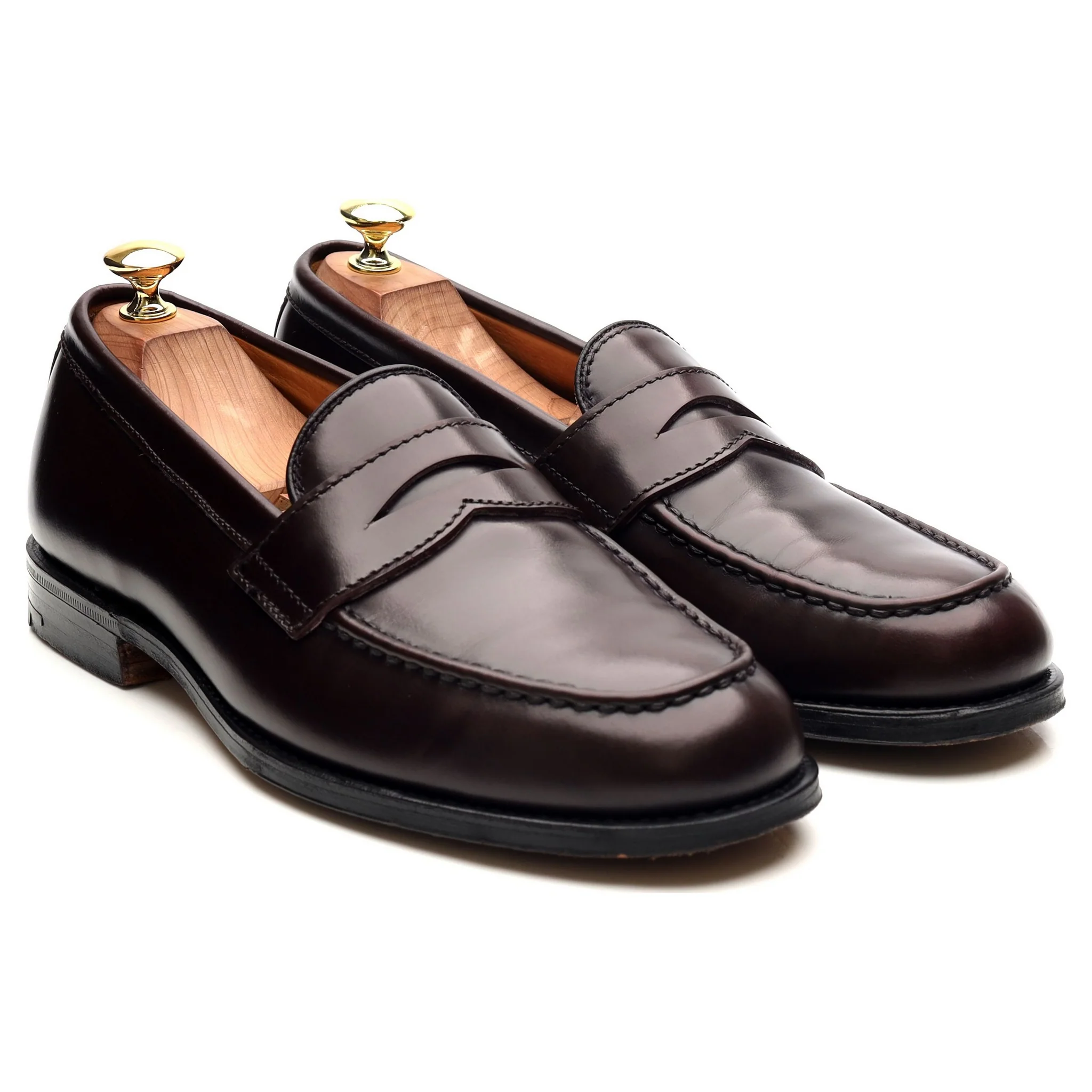 Burgundy Leather Loafers UK 8.5 F - Image 7