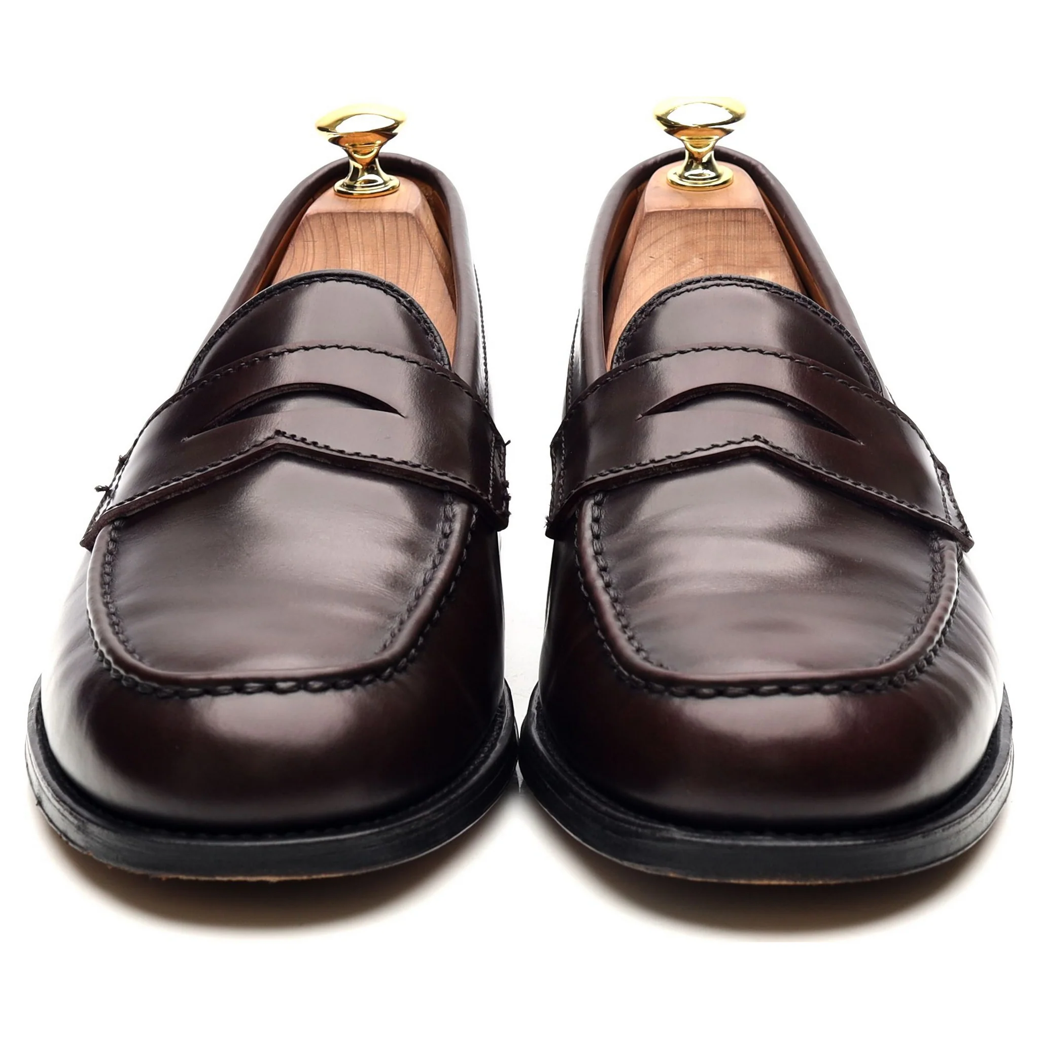 Burgundy Leather Loafers UK 8.5 F - Image 8