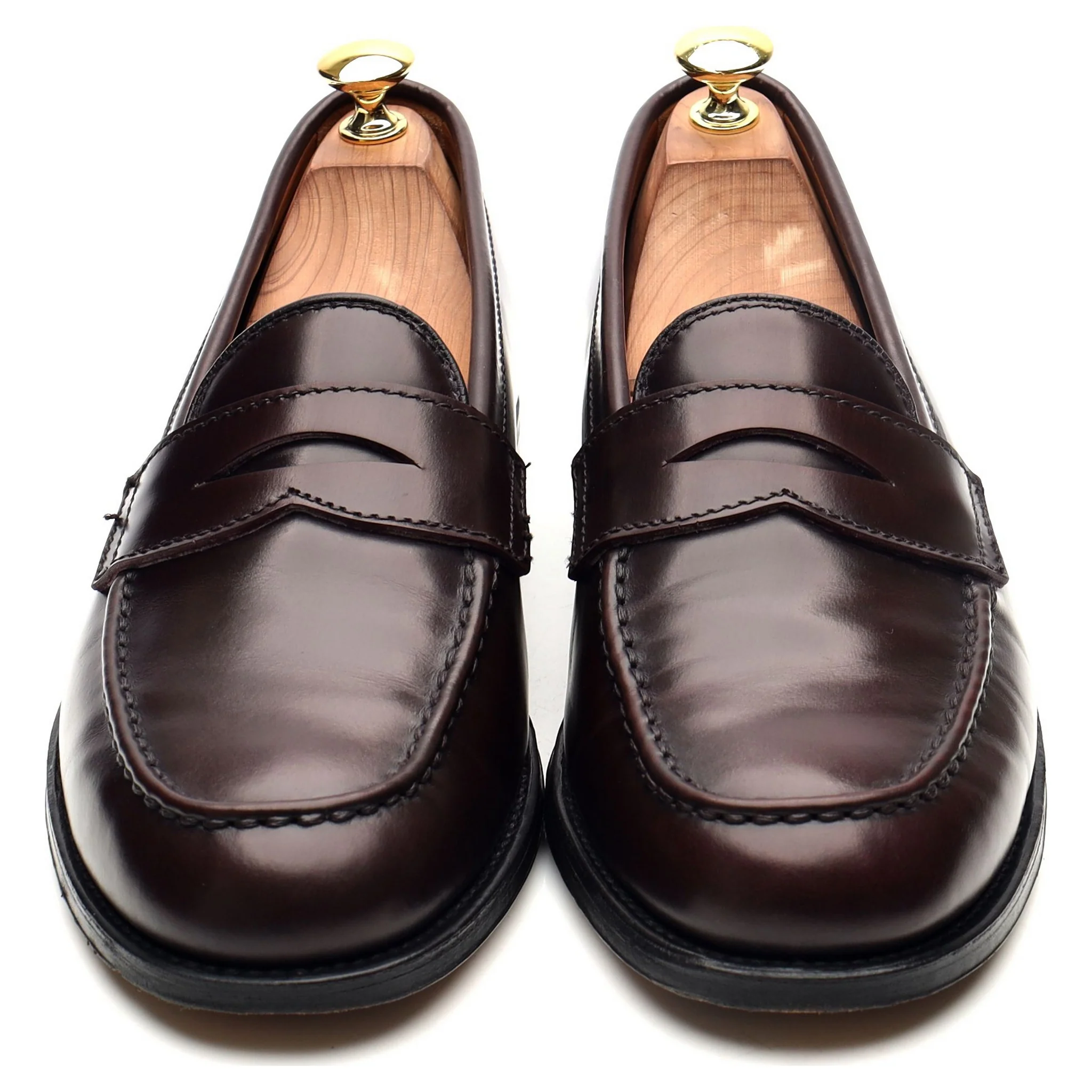 Burgundy Leather Loafers UK 8.5 F - Image 9