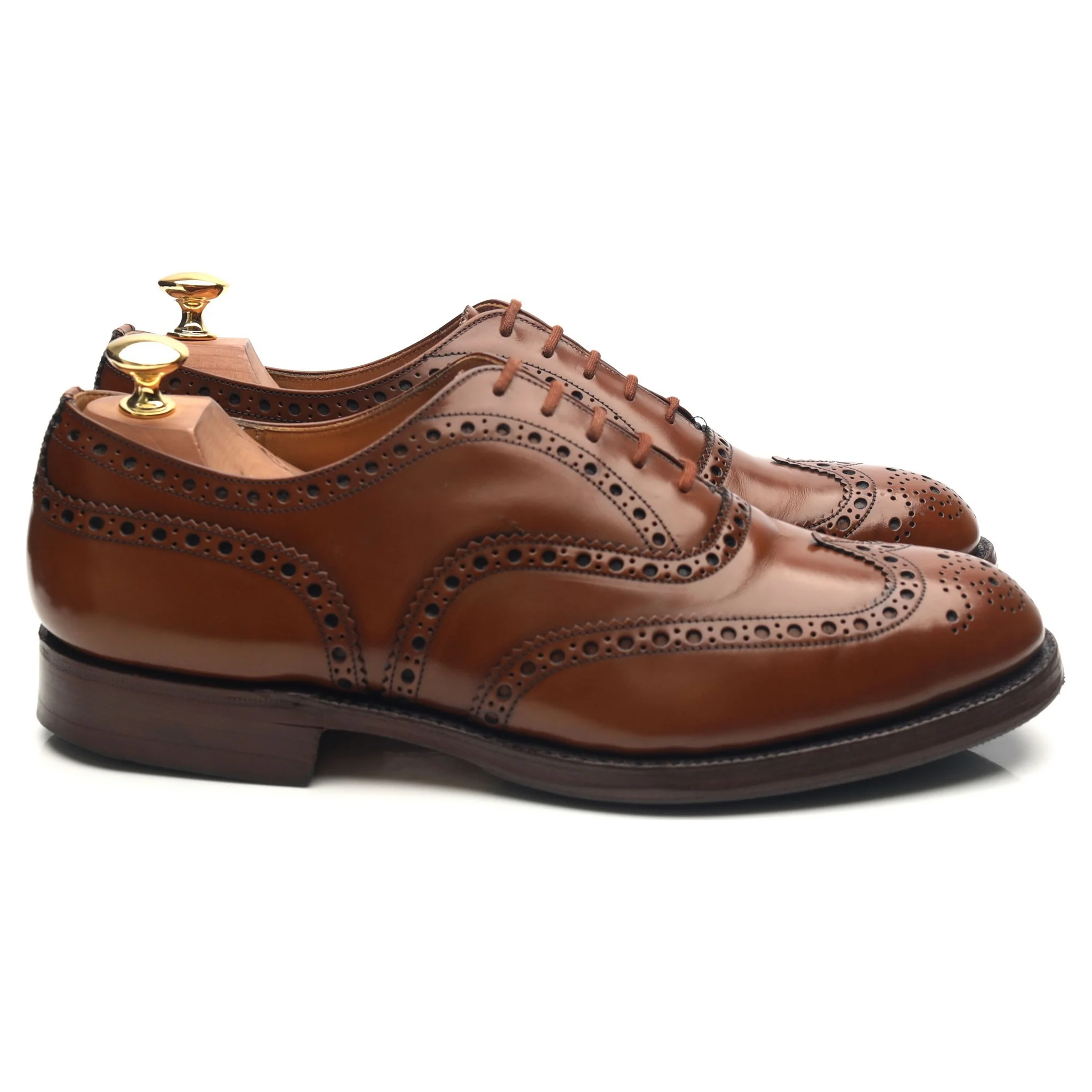 'Burwood' Brown Leather Brogues UK 9 G - Image 6