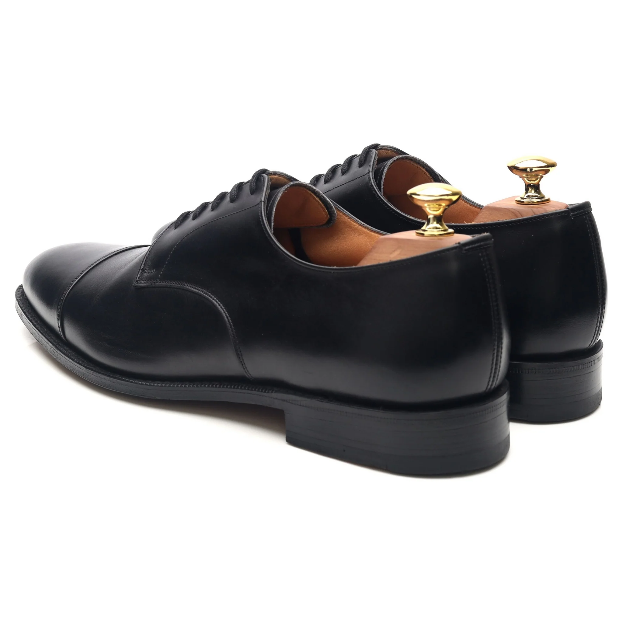 'Cartmel' Black Leather Cap Toe Derby UK 8.5 F - Image 3