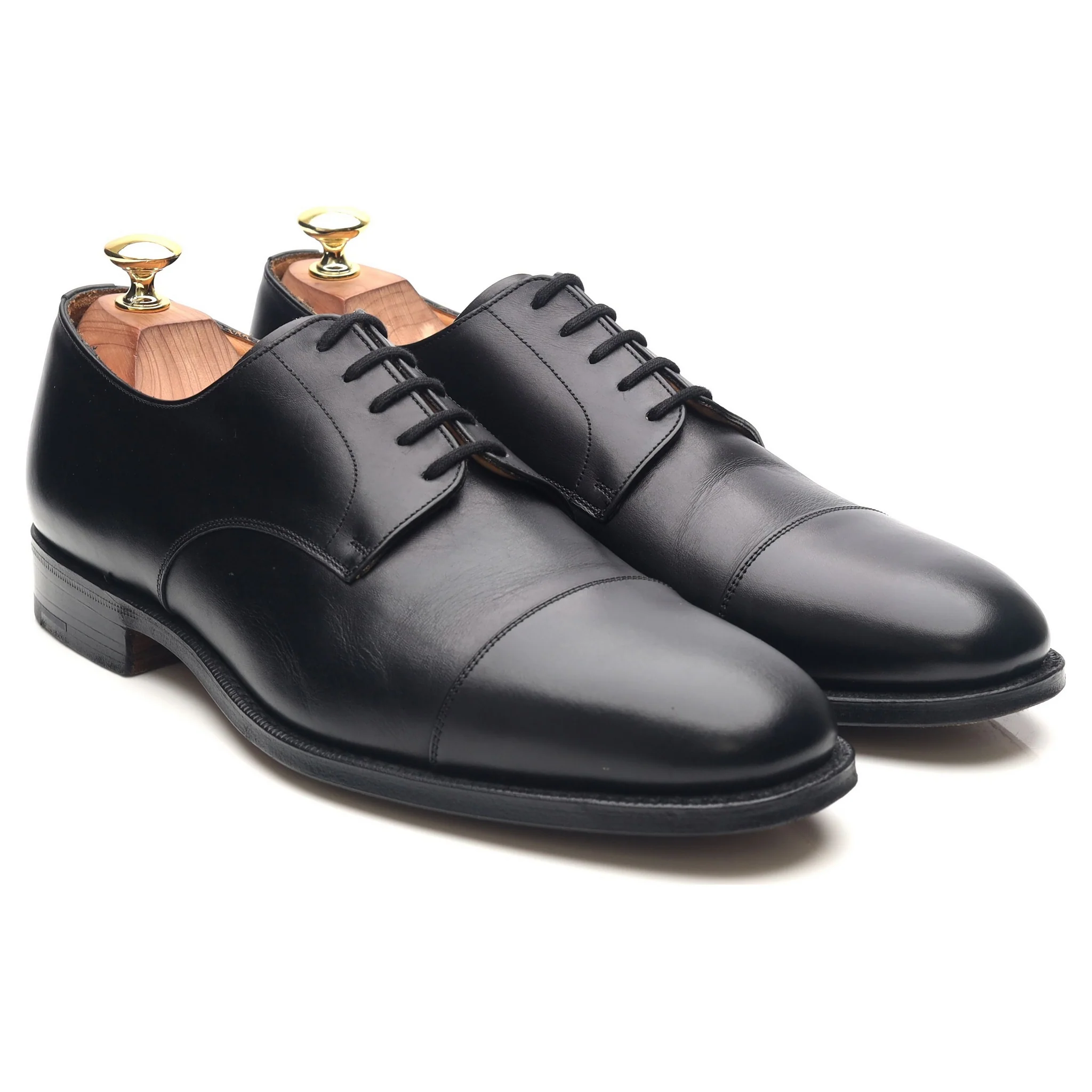 'Cartmel' Black Leather Cap Toe Derby UK 8.5 F - Image 7