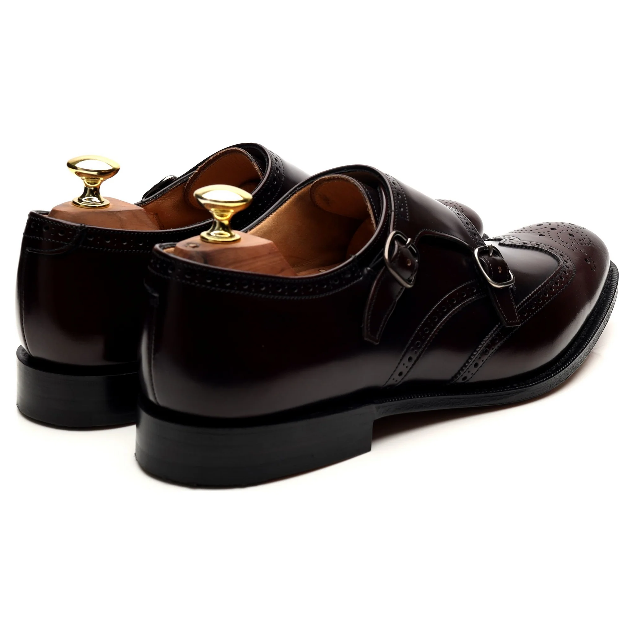 'Chicago' Burgundy Leather Double Monk Strap UK 7.5 F - Image 5